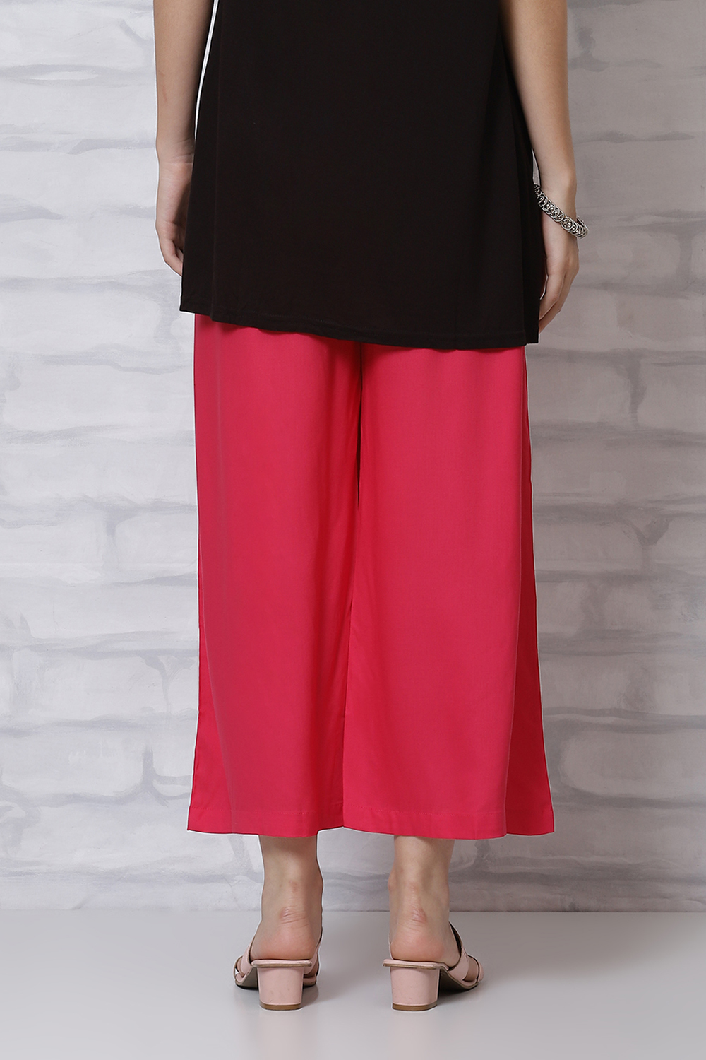 White Viscose Palazzo image number 4