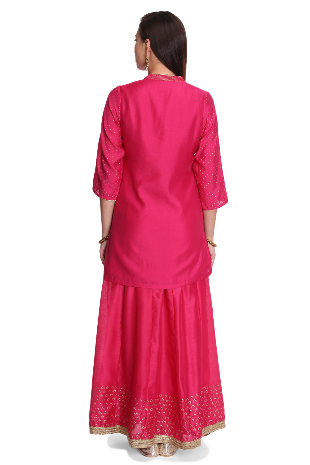 Pink Straight Poly Cotton Indie Top image number 5