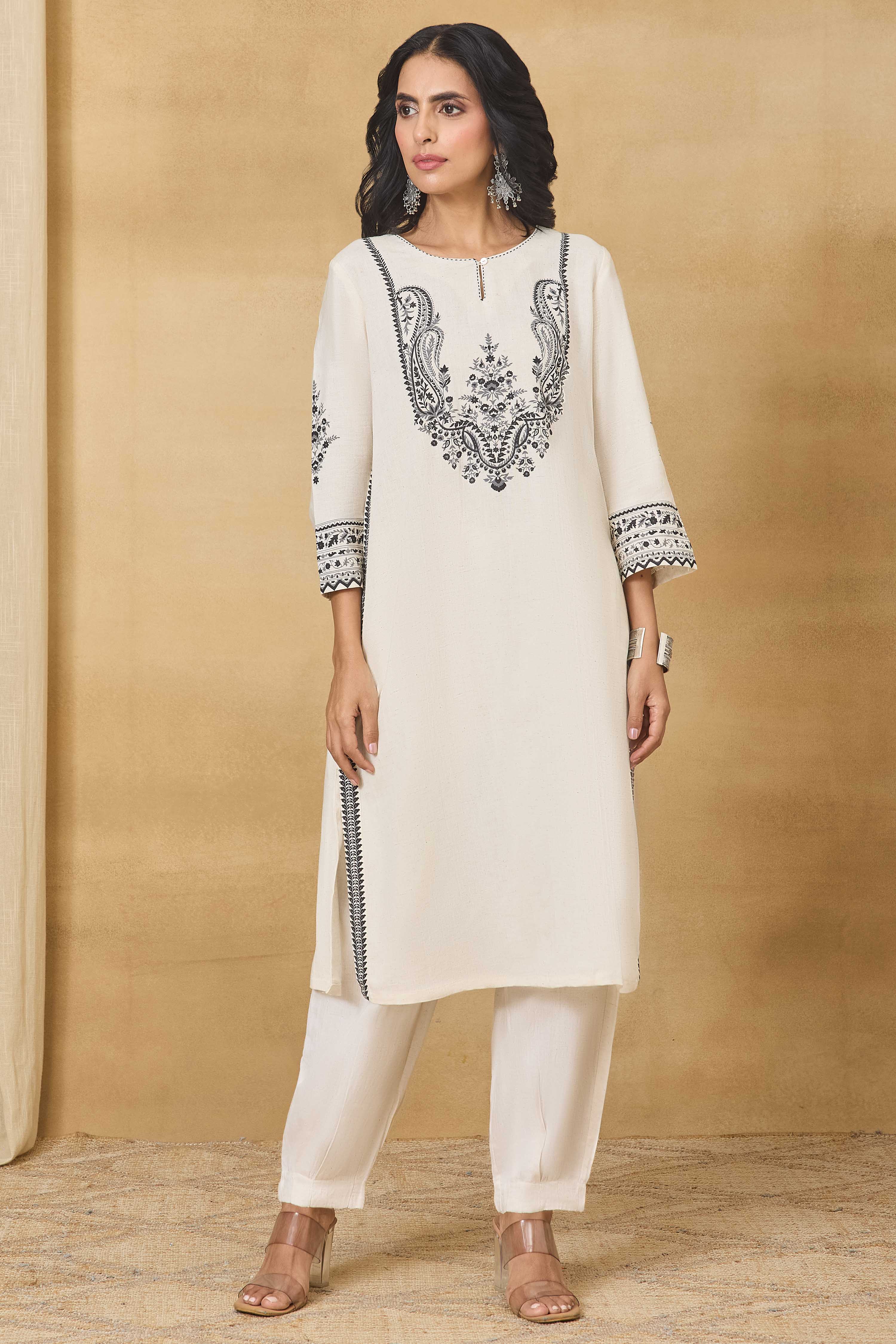Natural Rayon Flex Straight Printed Kurta image number 6