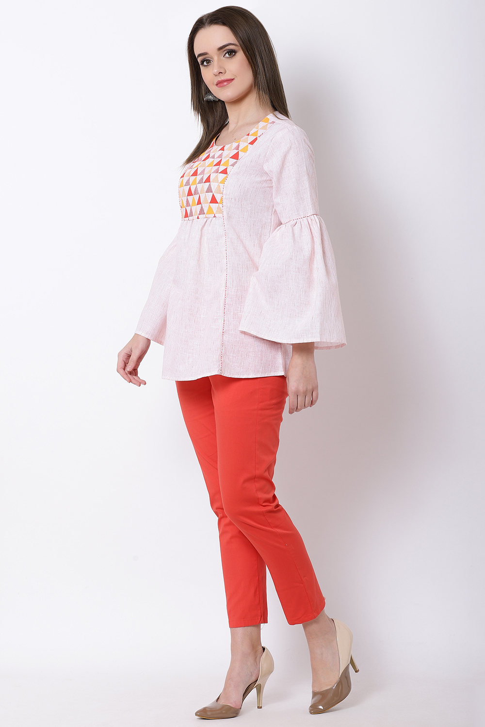 Orange Poly Cotton Indie Top image number 4