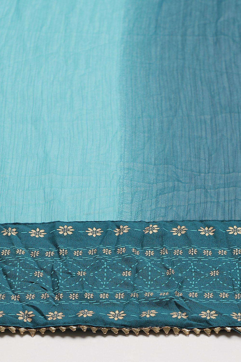 Dark Green Polyester Chiffon Dupatta image number 1