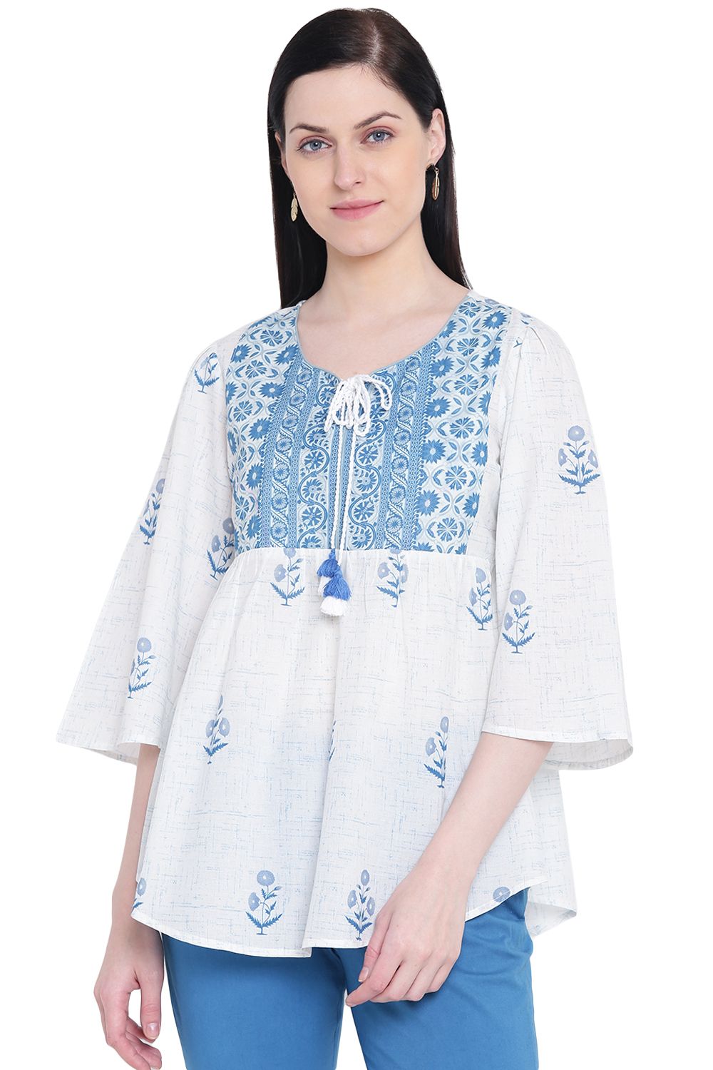 White Cambric Indie Top image number 0