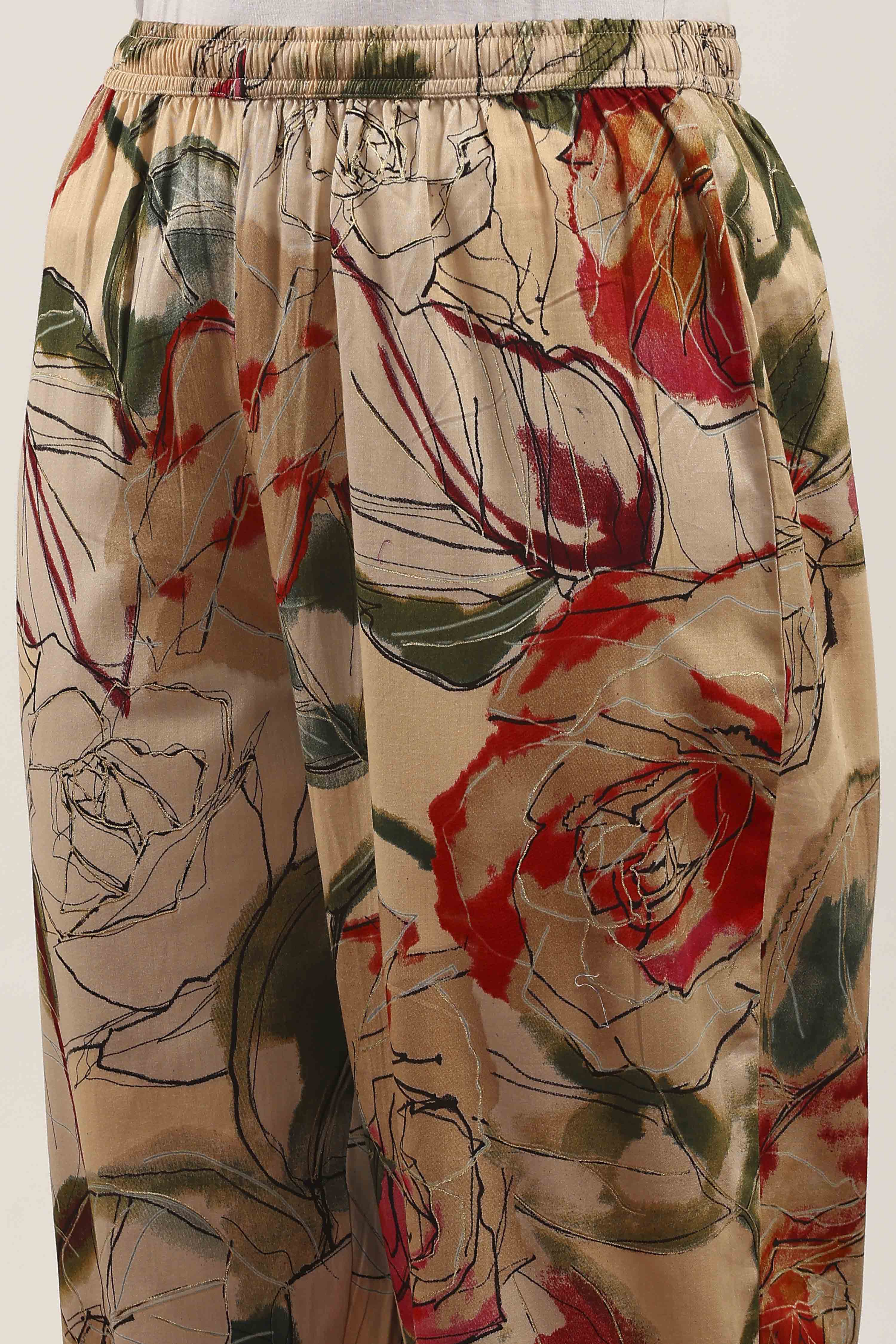 White Cotton Kurta Pants Set image number 2