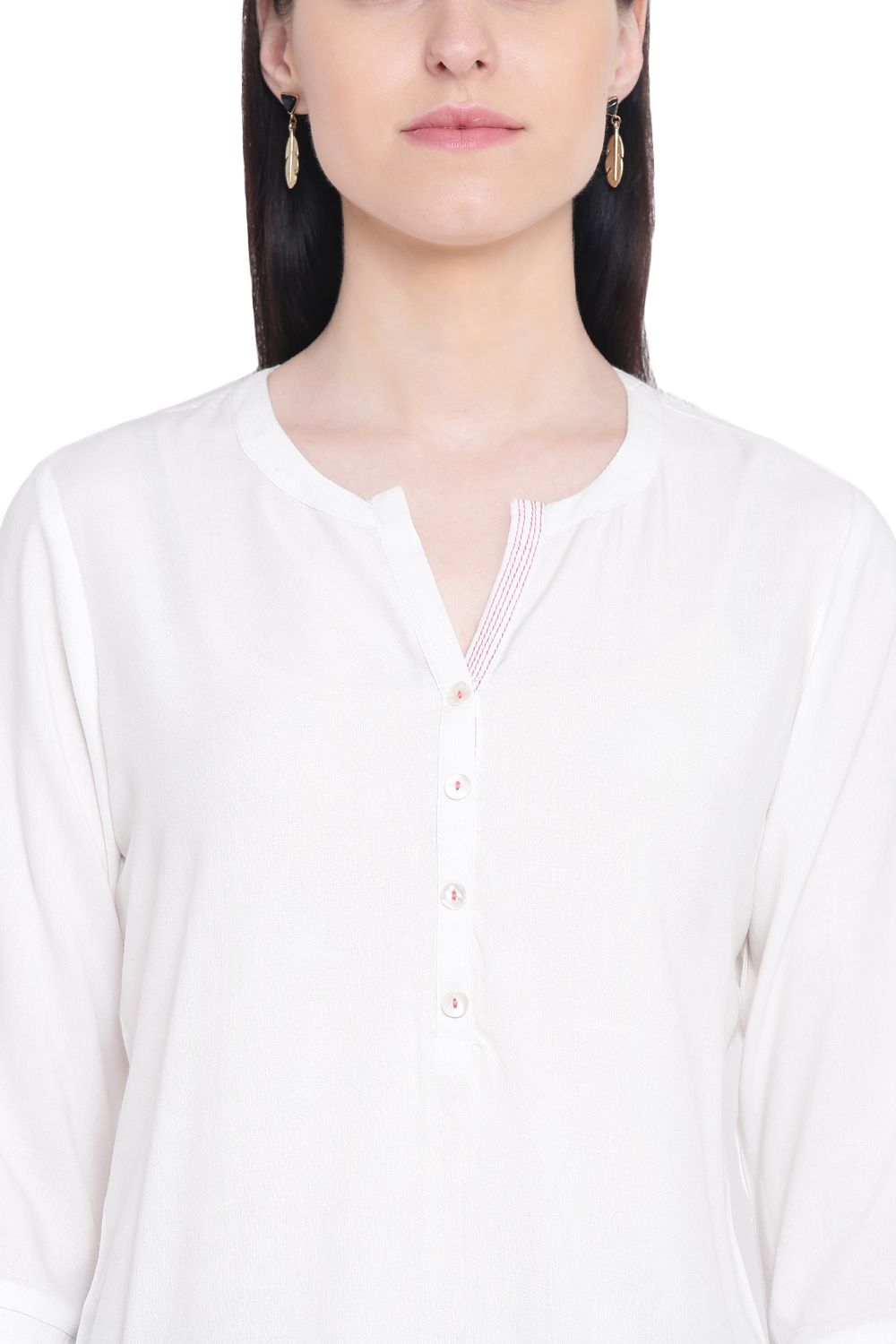 White Viscose Indie Top image number 1