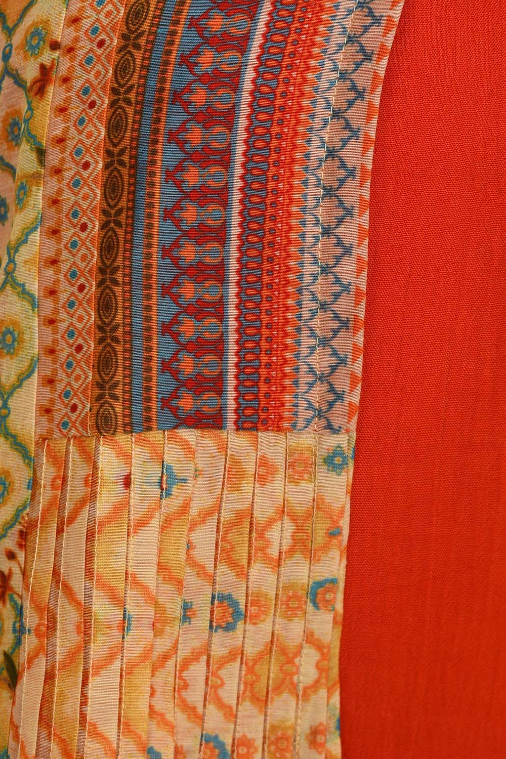 Orange Straight Polyester Indie Top image number 7