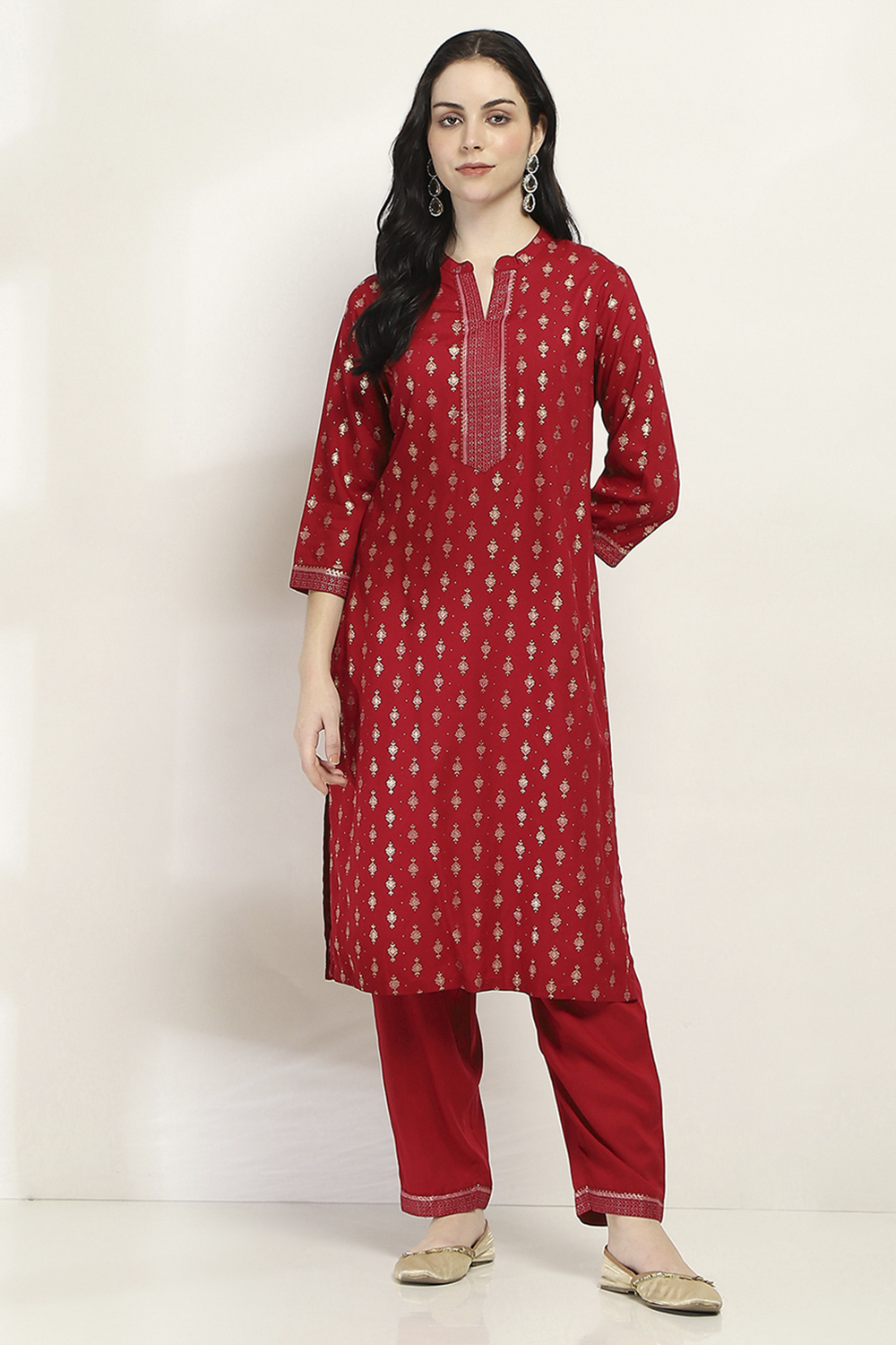 Pink Viscose Straight SET image number 6