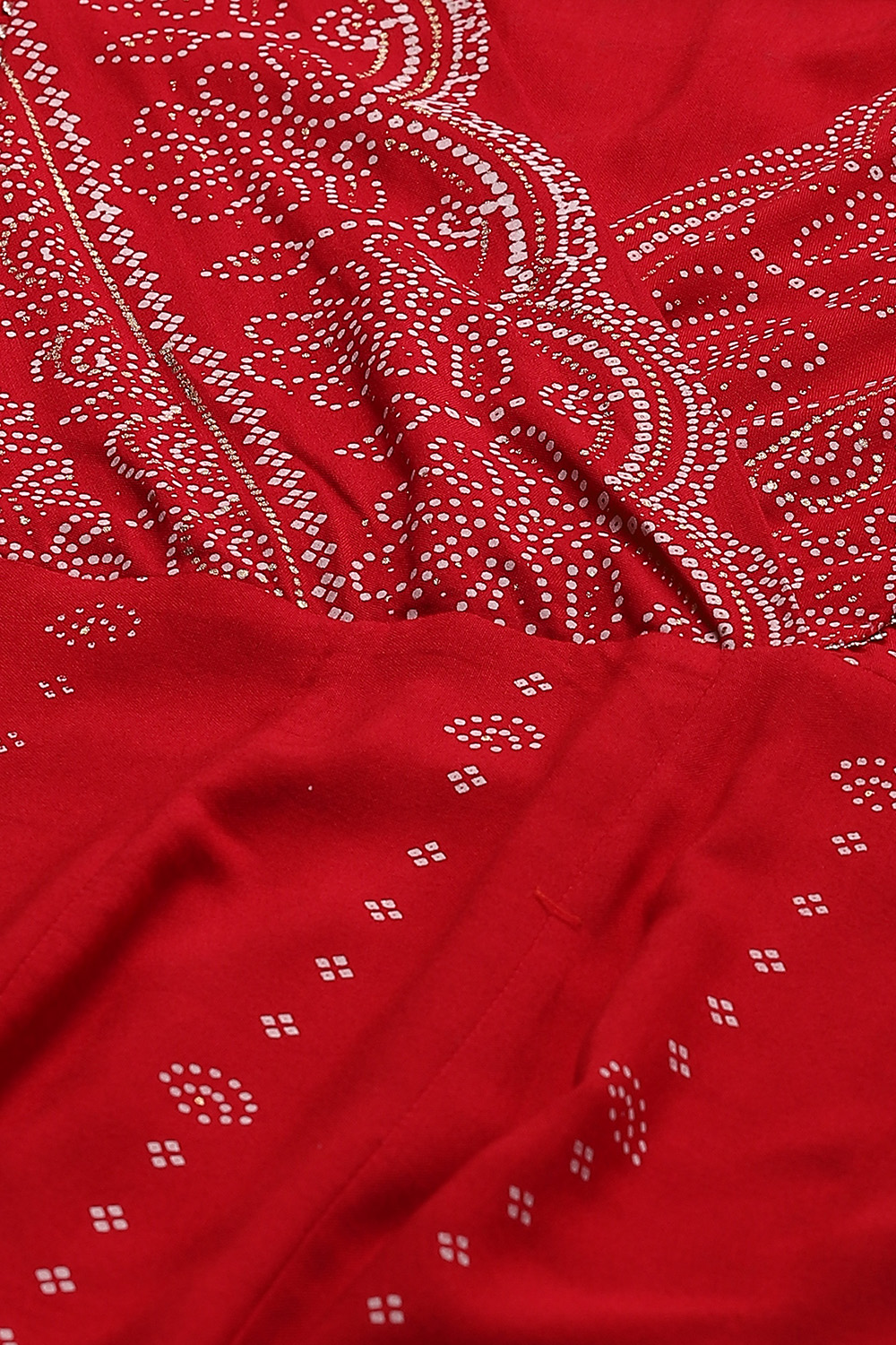 Red LIVA Kalidar Kurta Dress image number 1