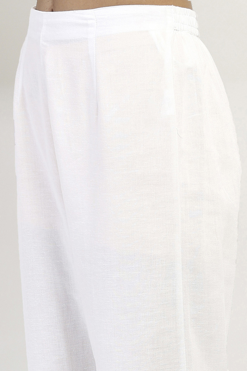 White Viscose Blend Straight Set image number 2