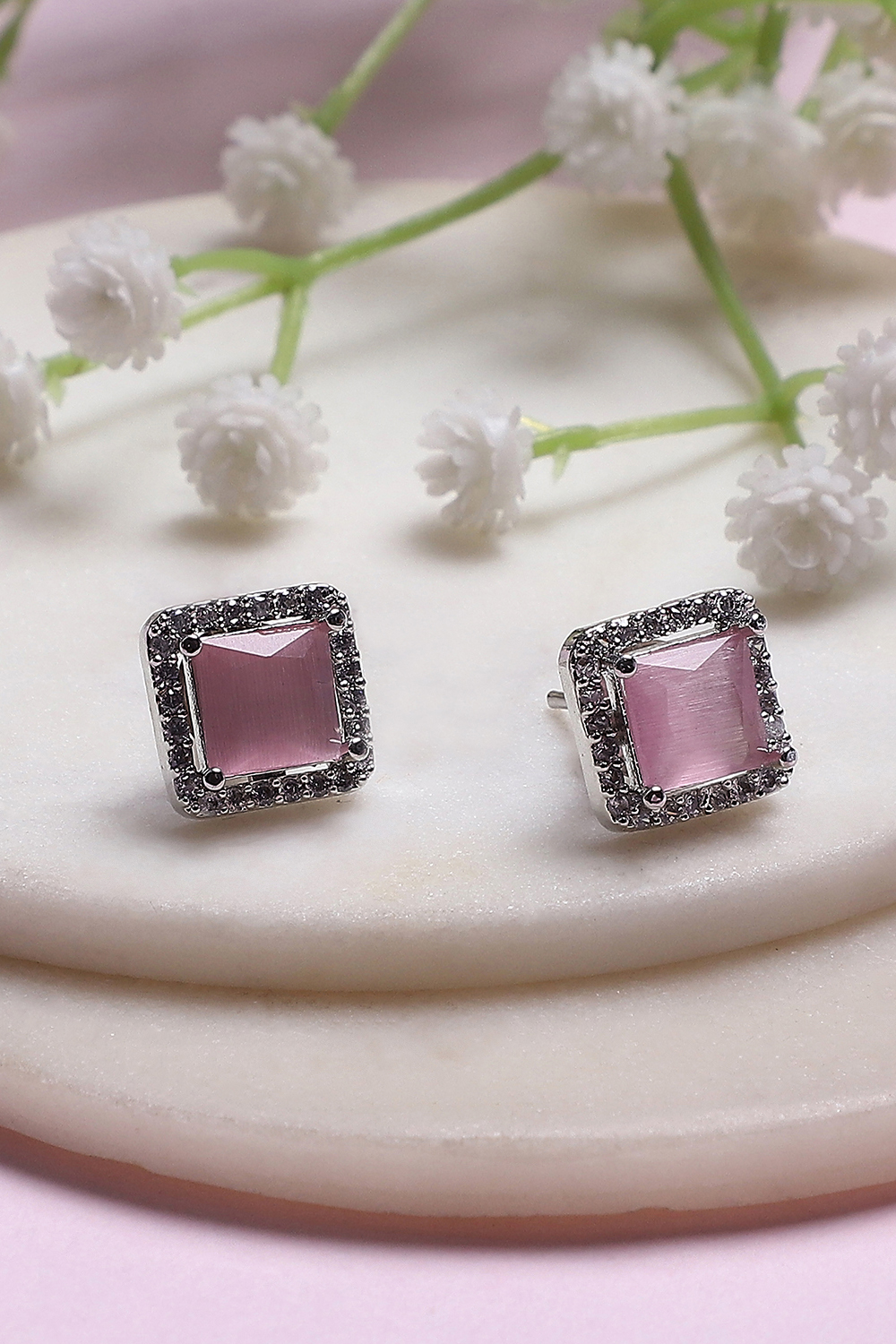 Light Pink Alloy Studs image number 0