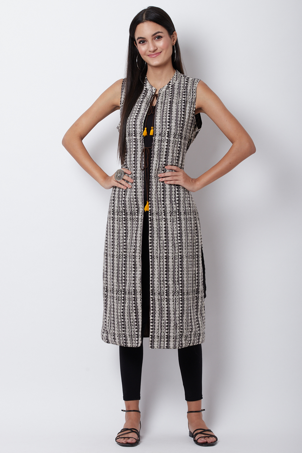 Brown Cotton And Flex Straight Jacket image number 0