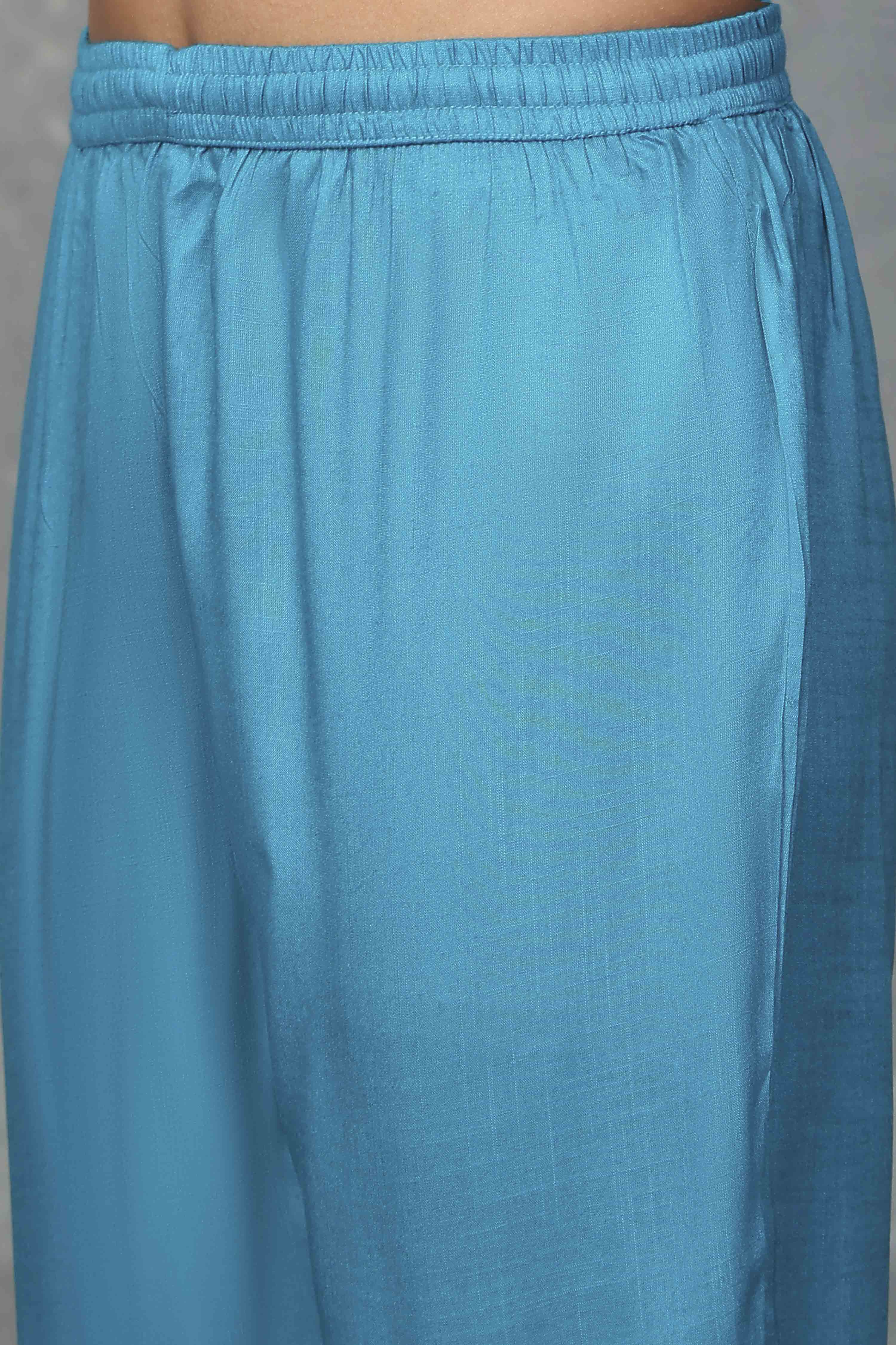 Green Rayon Kalidar Suit Sets image number 2