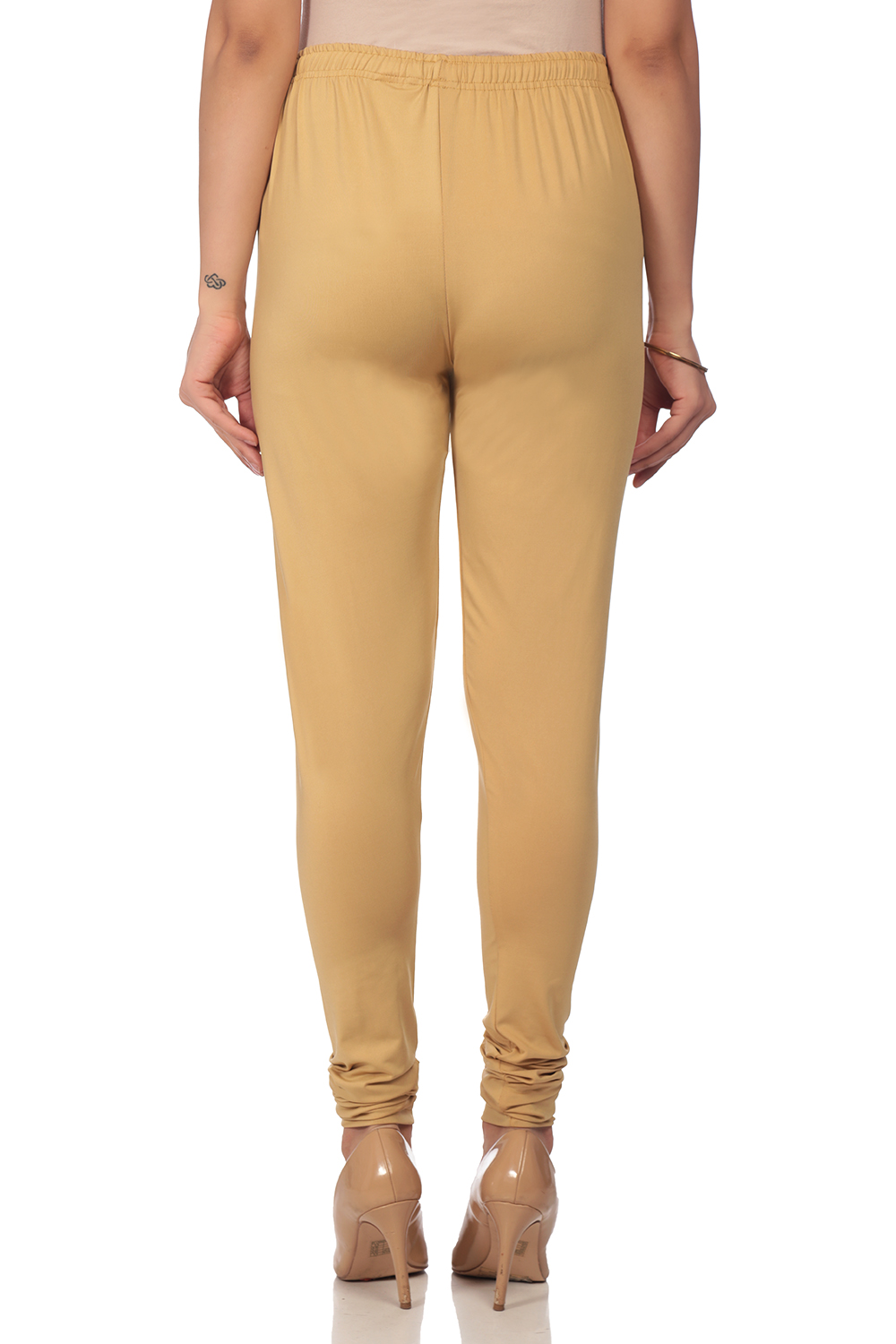 Gold Poly Cotton Leggings image number 3