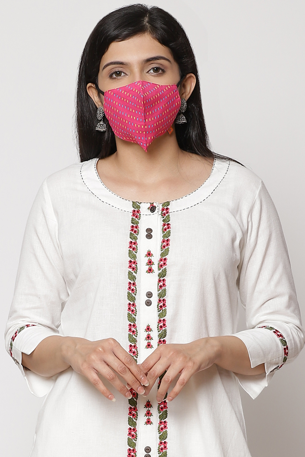 Pink Cotton Mask image number 1