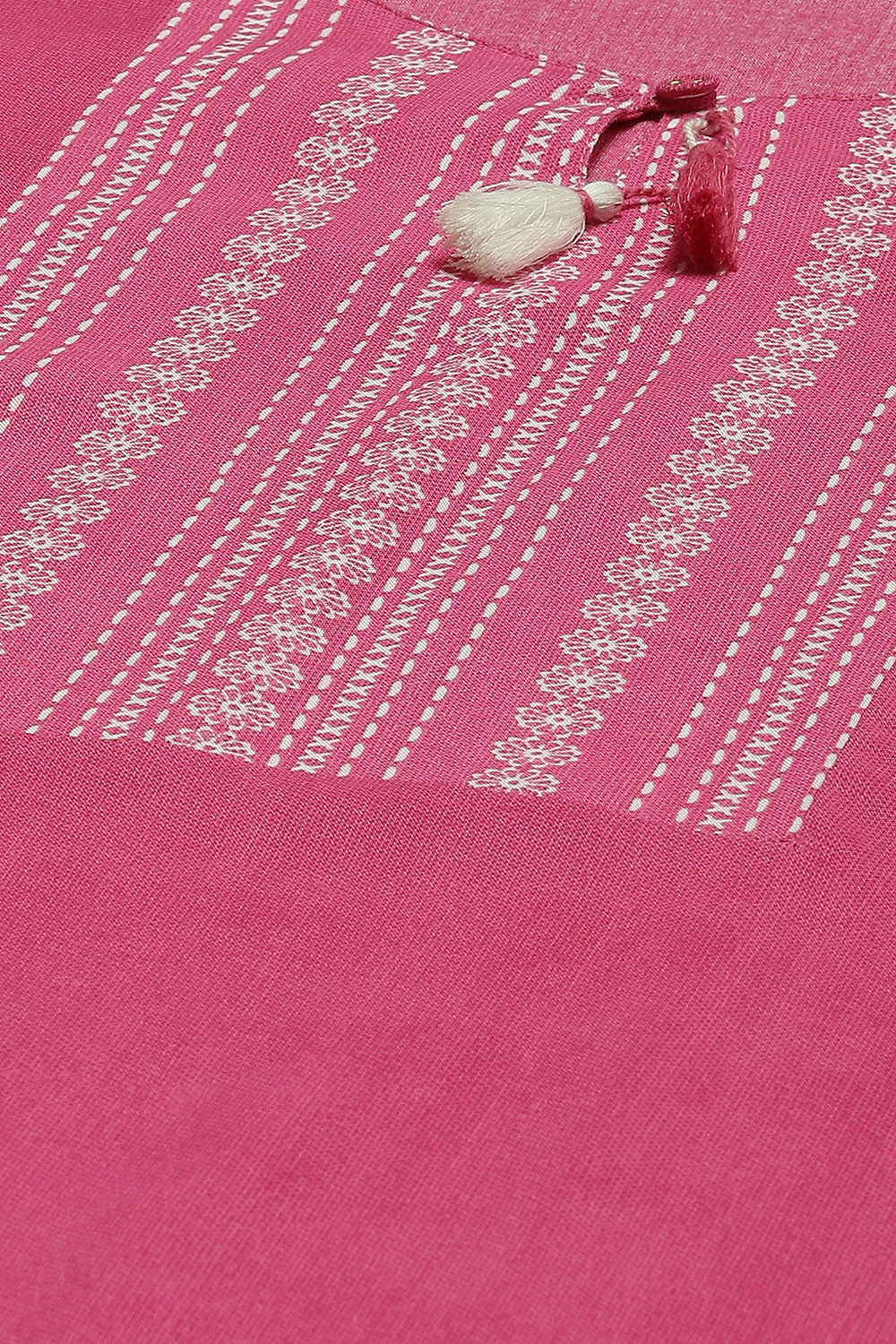 Pink Viscose Woven Straight Kurta Suit Set image number 1