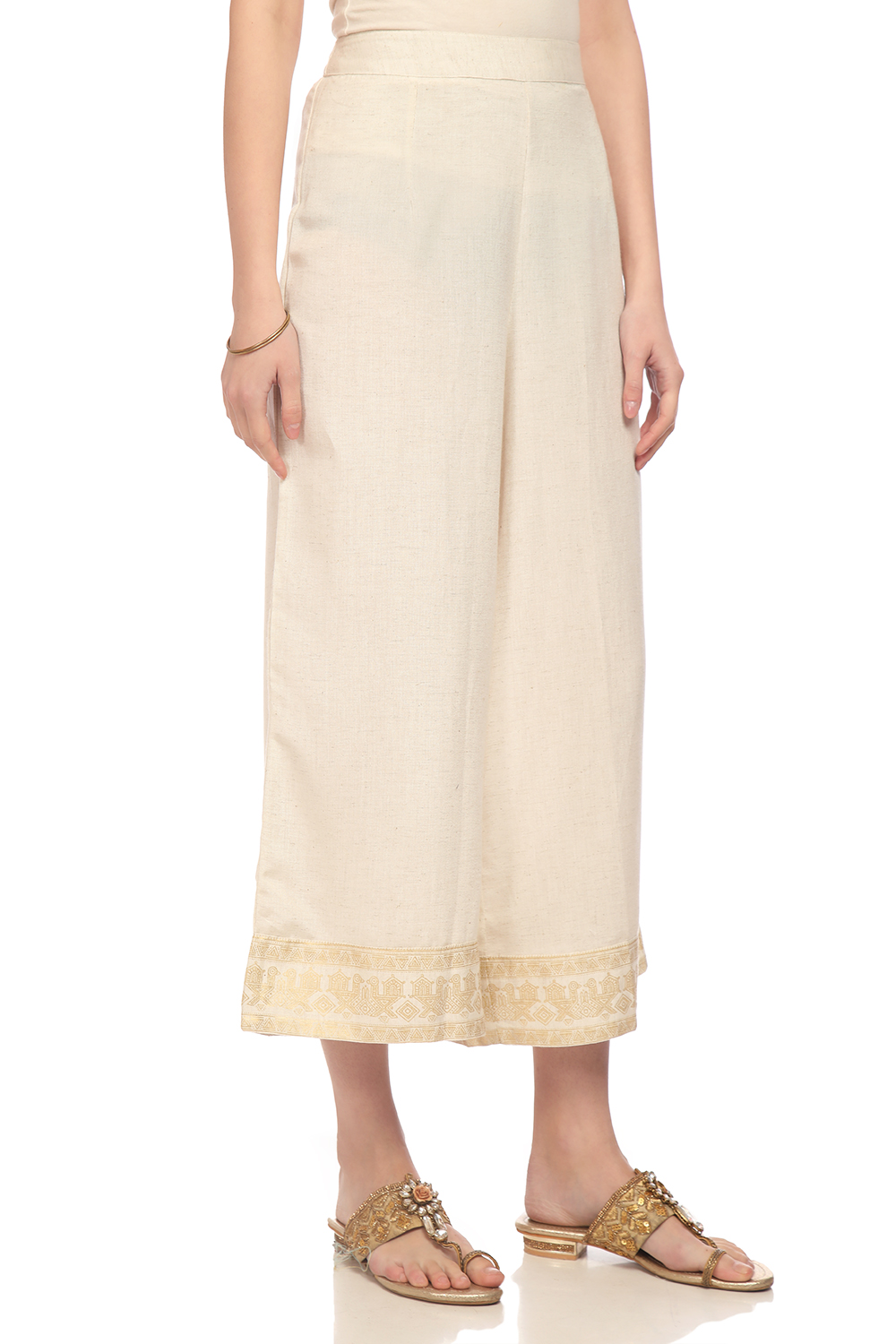 Ecru Viscose Palazzo image number 1