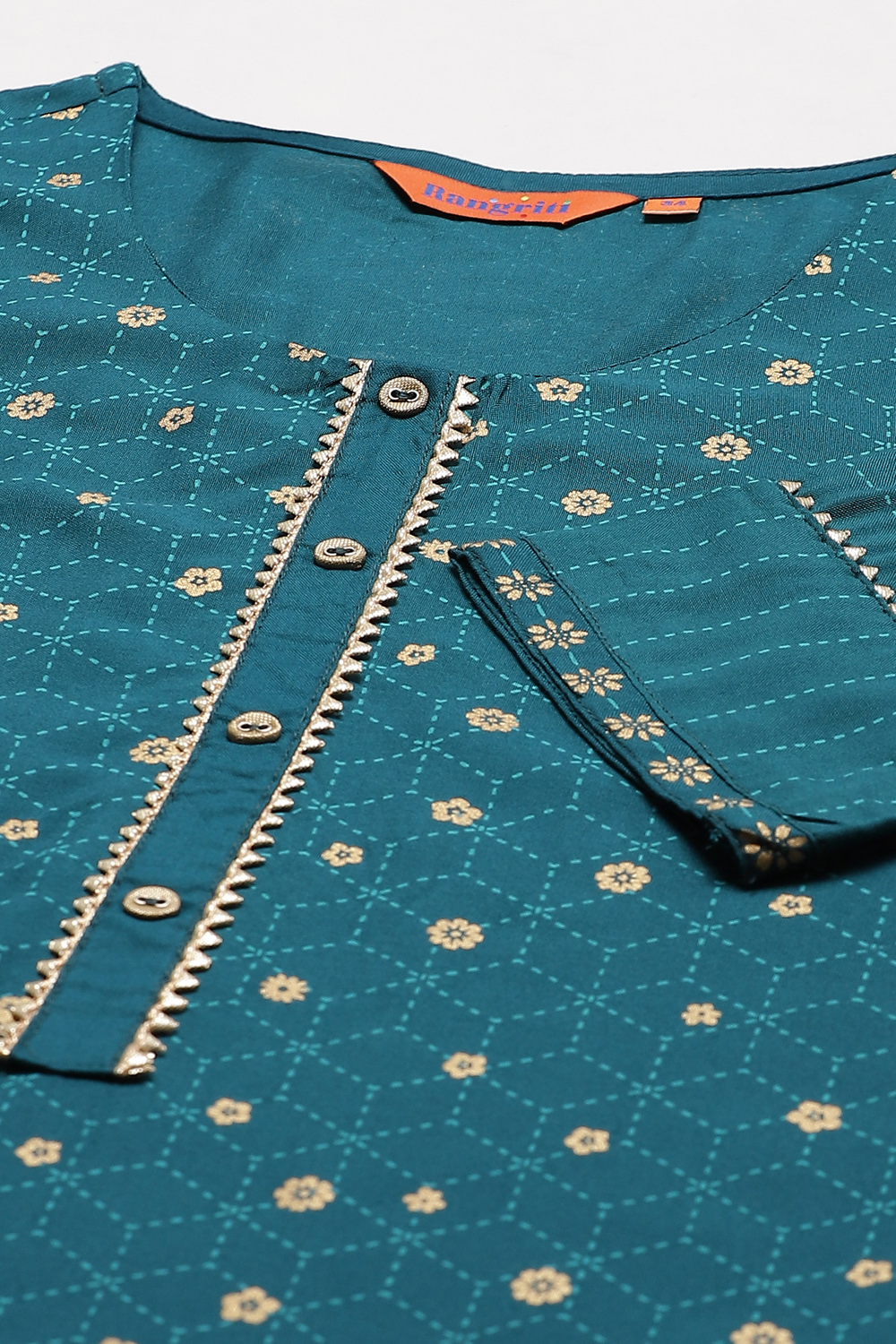 Dark Green Viscose Rayon Straight Kurta image number 1