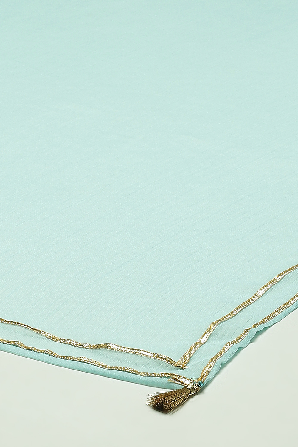 Light Blue Cotton Blend Woven Straight Kurta Suit Set image number 3