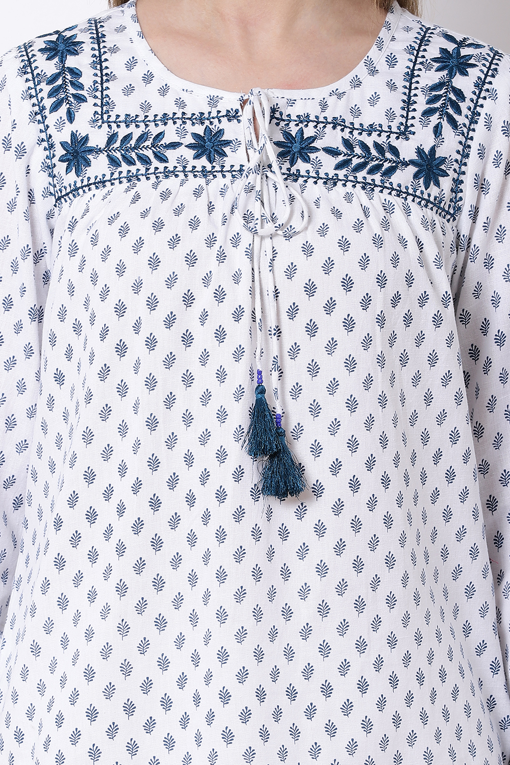 Blue Cotton Indie Top image number 1