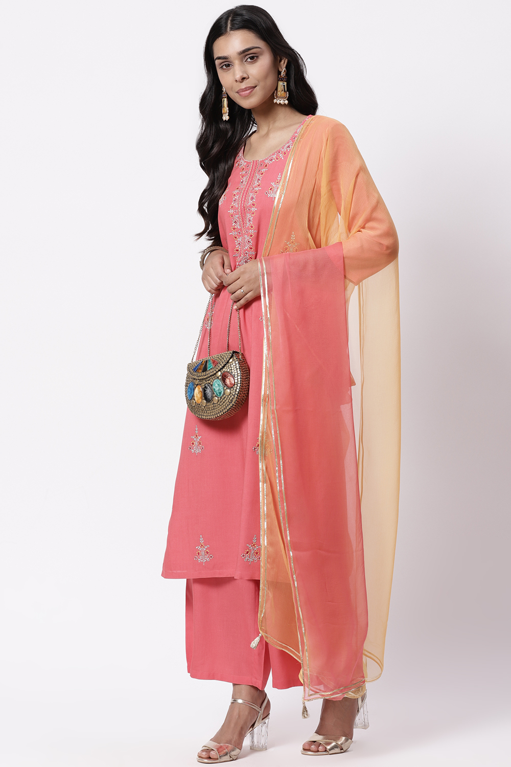 Coral LIVA Straight Suit Set image number 4
