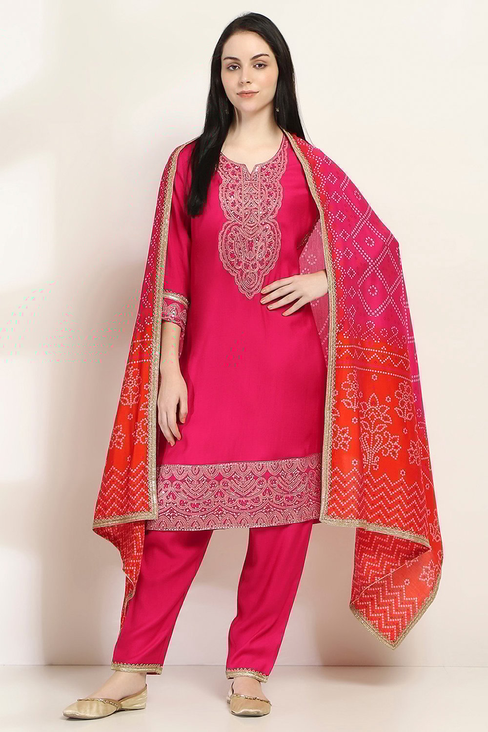 Lime Viscose Blend Straight Set image number 0