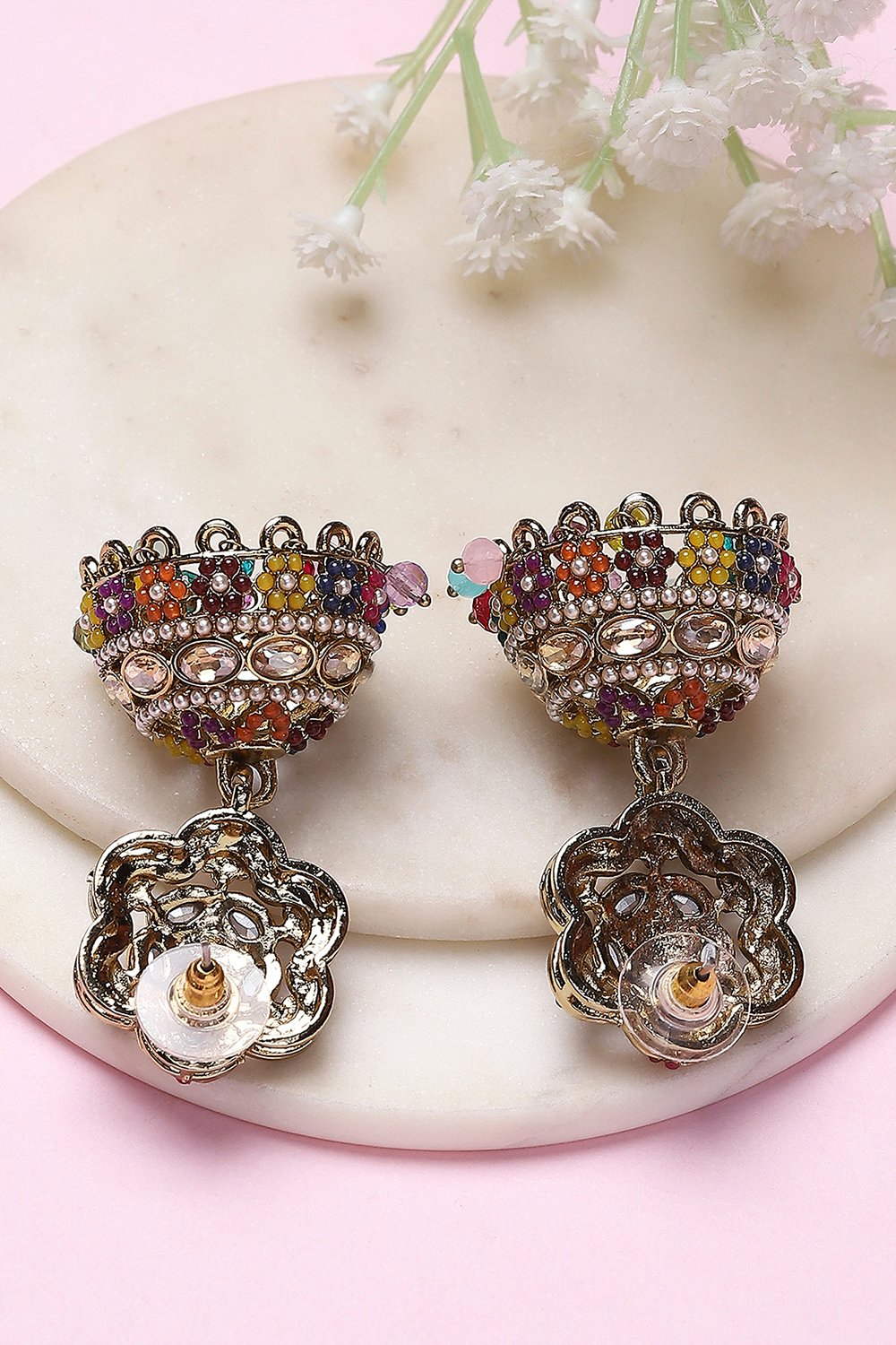 Multicolor Alloy Jhumka image number 2