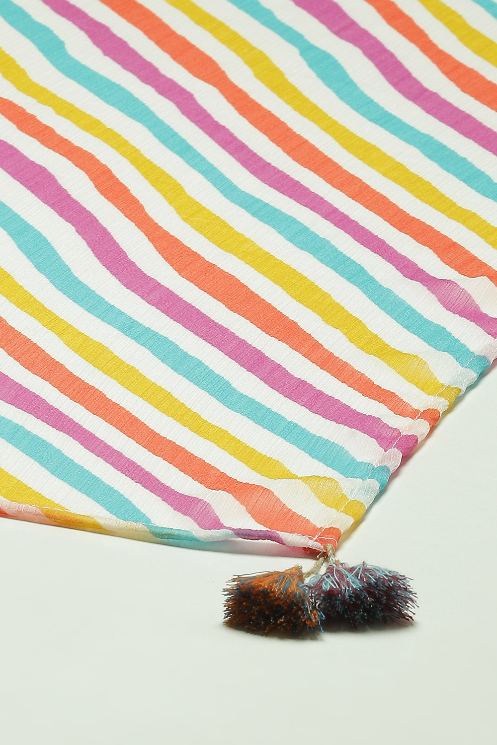 Multicolor Cotton Blend Woven Dupatta image number 1