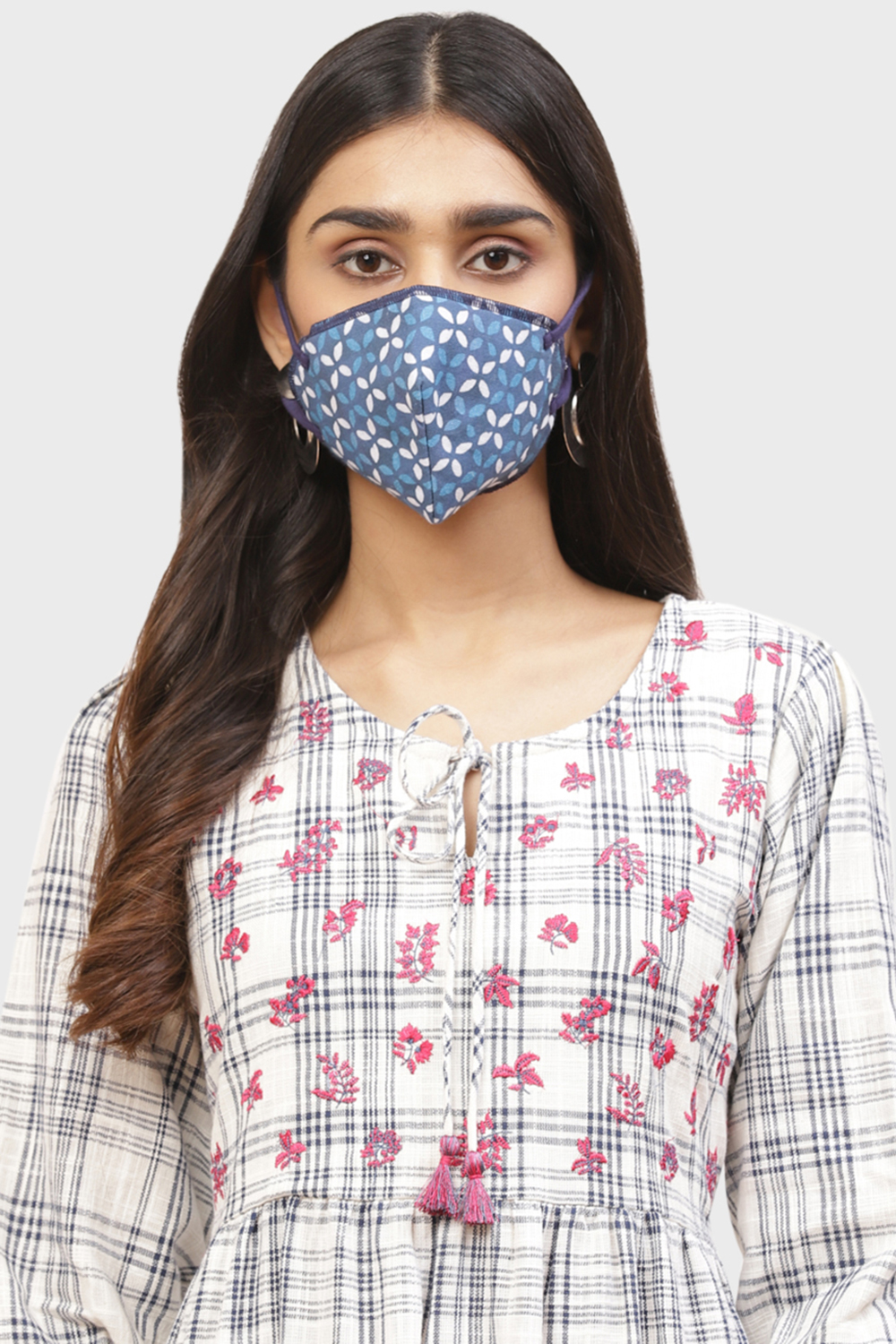 Indigo Cotton Mask image number 0