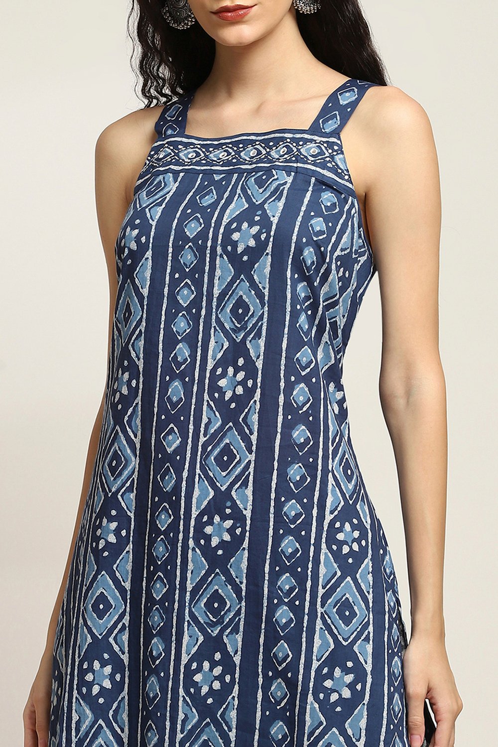 Indigo Cotton Straight Set image number 1