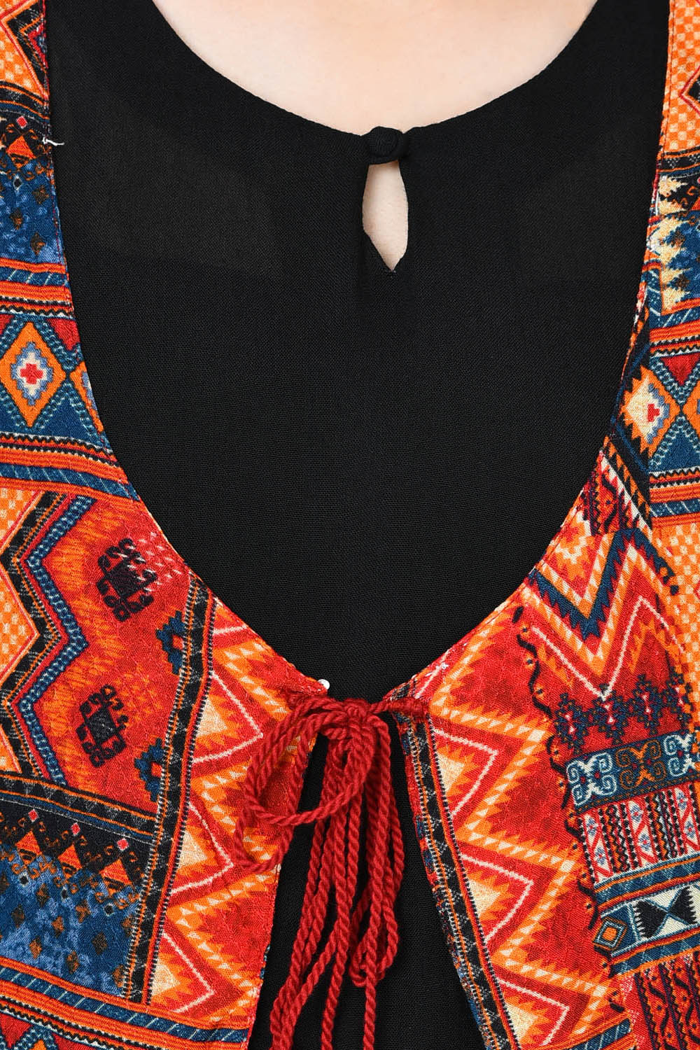 Black Kalidar Rayon Kurta image number 1
