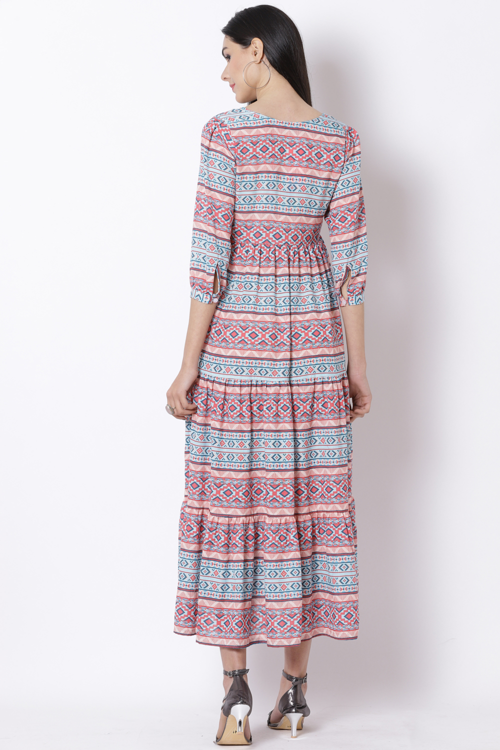 Blue Viscose Dress image number 4