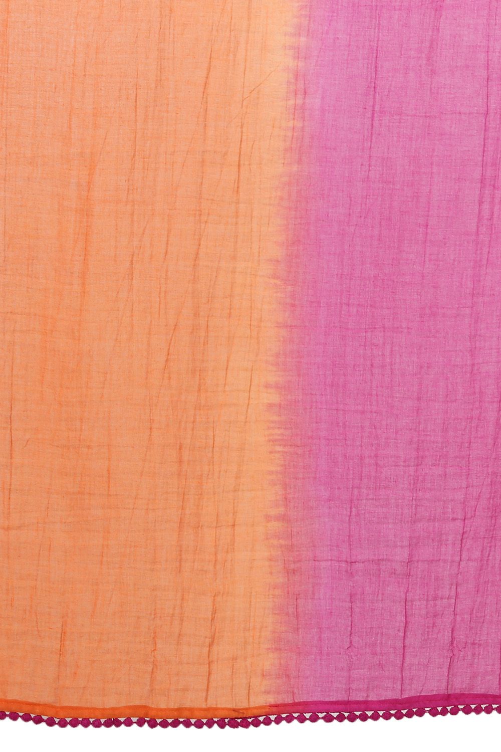Pink & Orange Cotton Stole image number 4