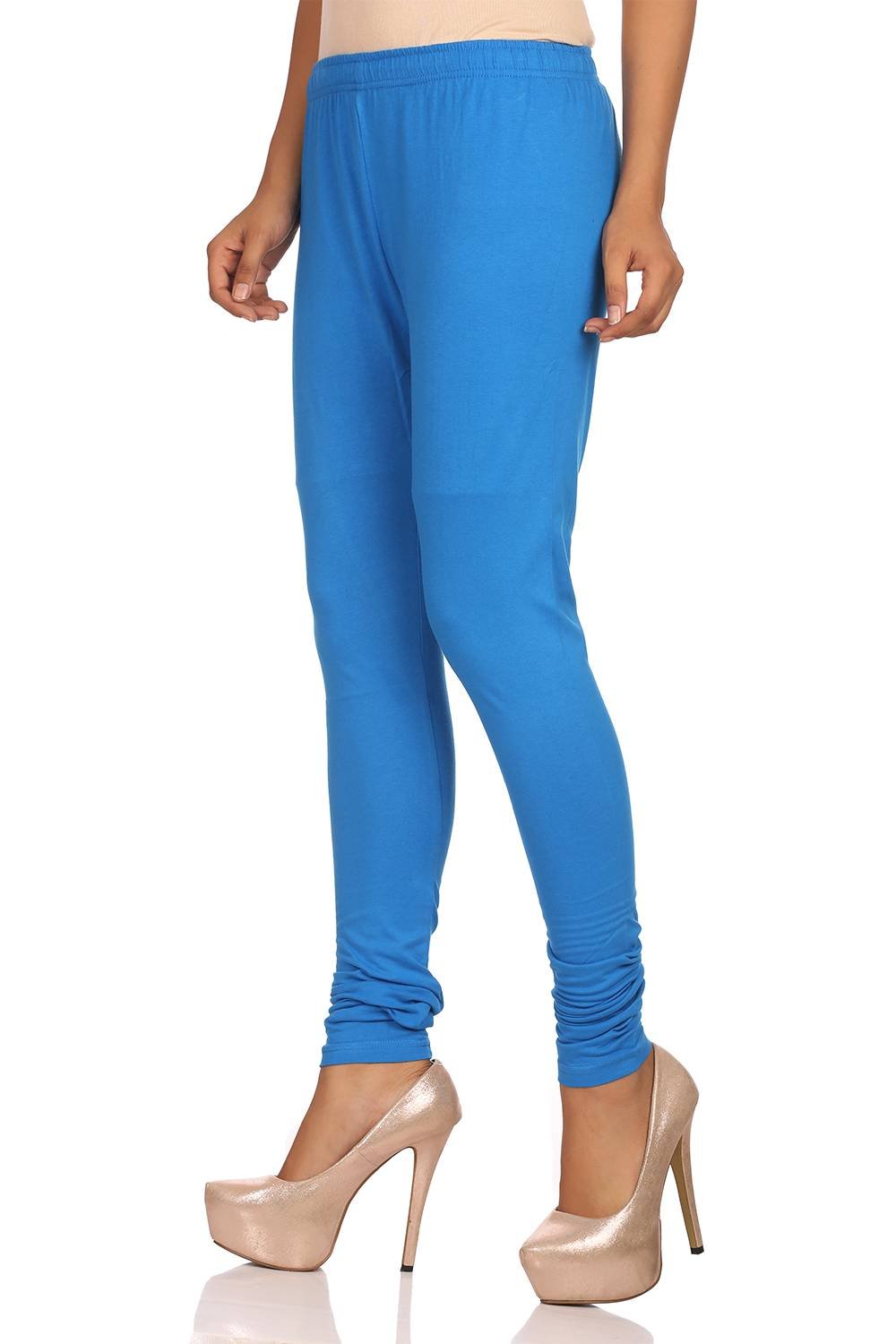 Light Blue Cotton Leggings image number 1