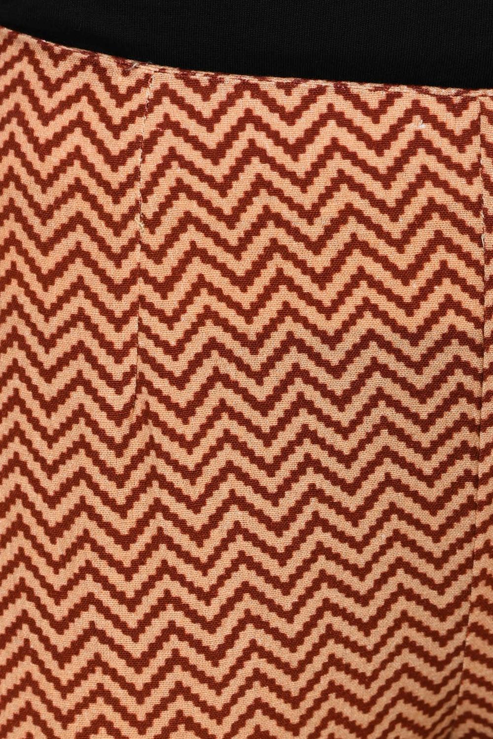 Rangriti Maroon Cotton Slim Pants image number 4