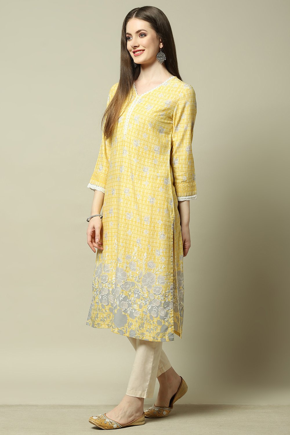 Blue Rayon Staight Kurta image number 2