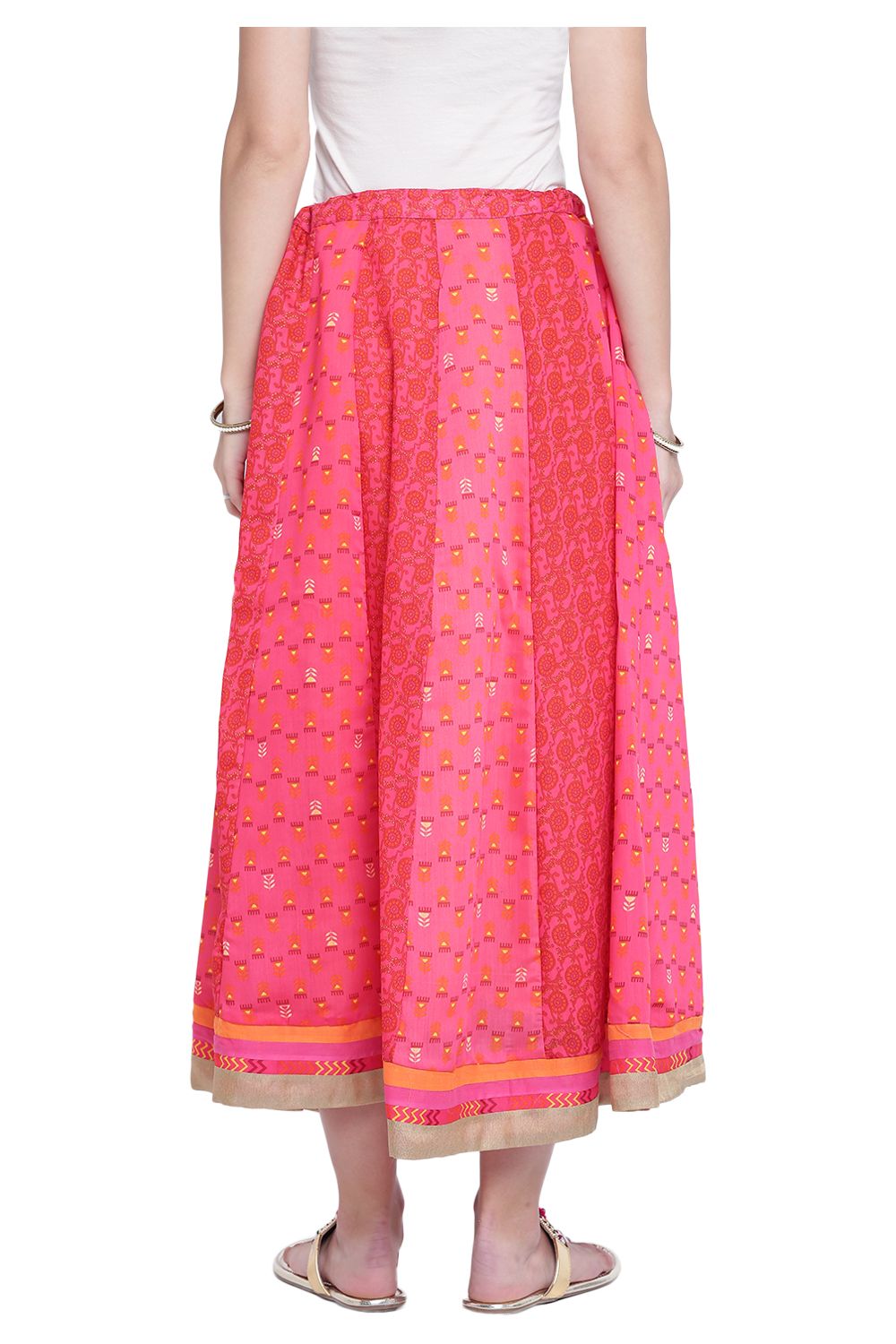 Pink Polyester Skirt image number 4