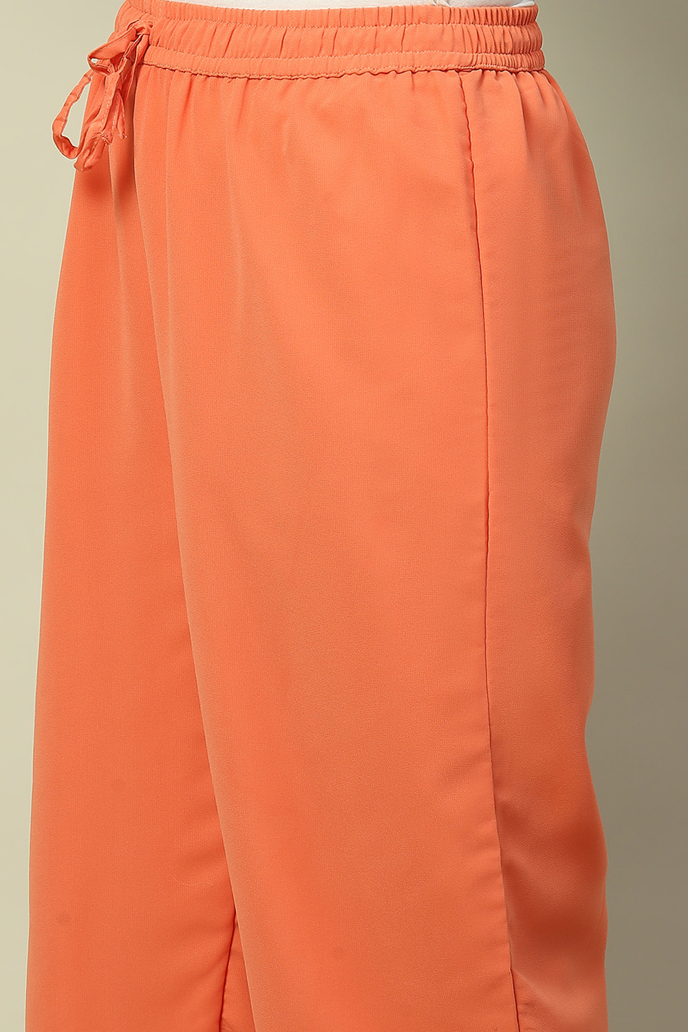 Coral Polyester Straight Suit Set image number 2