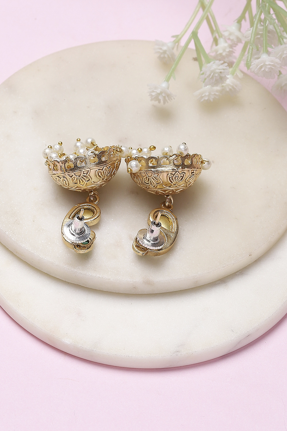 Gold Brass Jhumka image number 2