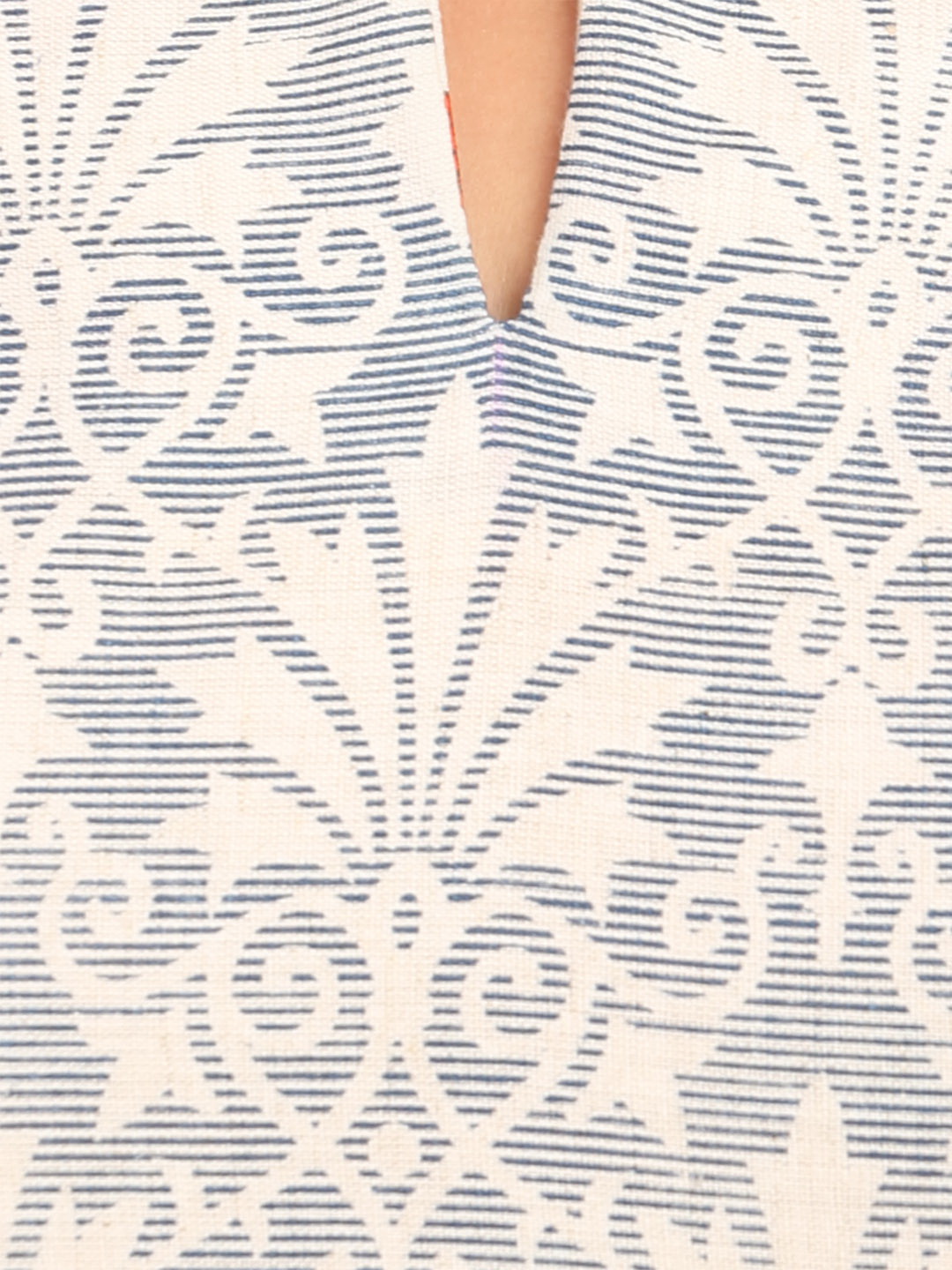 Beige Straight Cotton Kurta image number 4