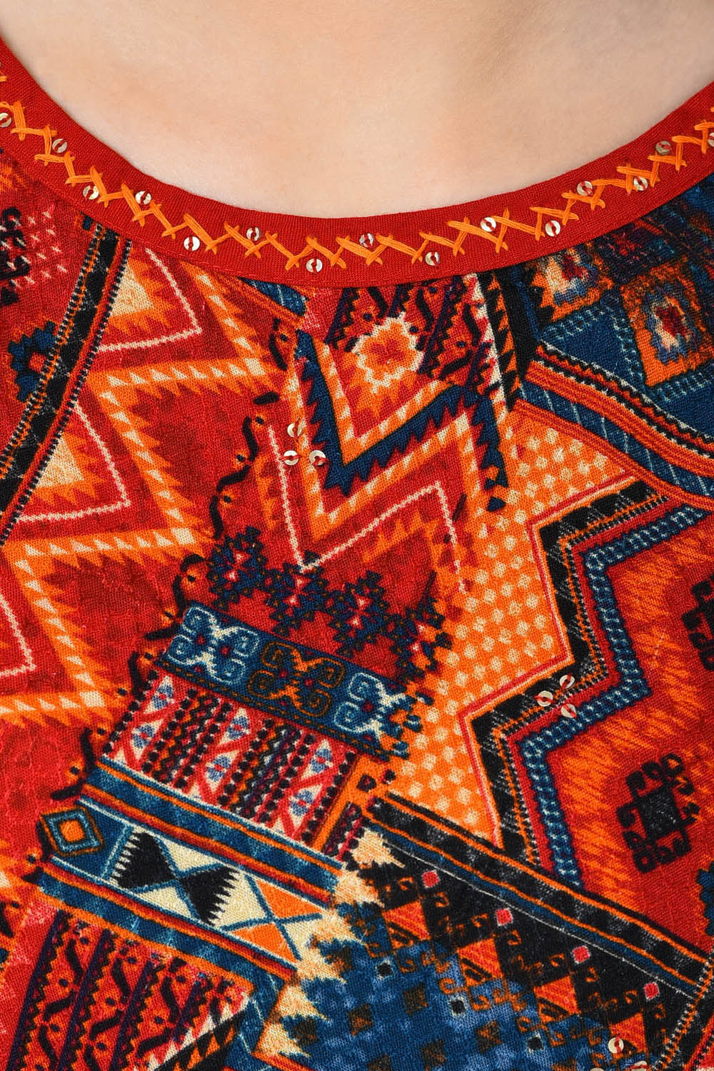 Red A-Line Modal Kurta image number 6