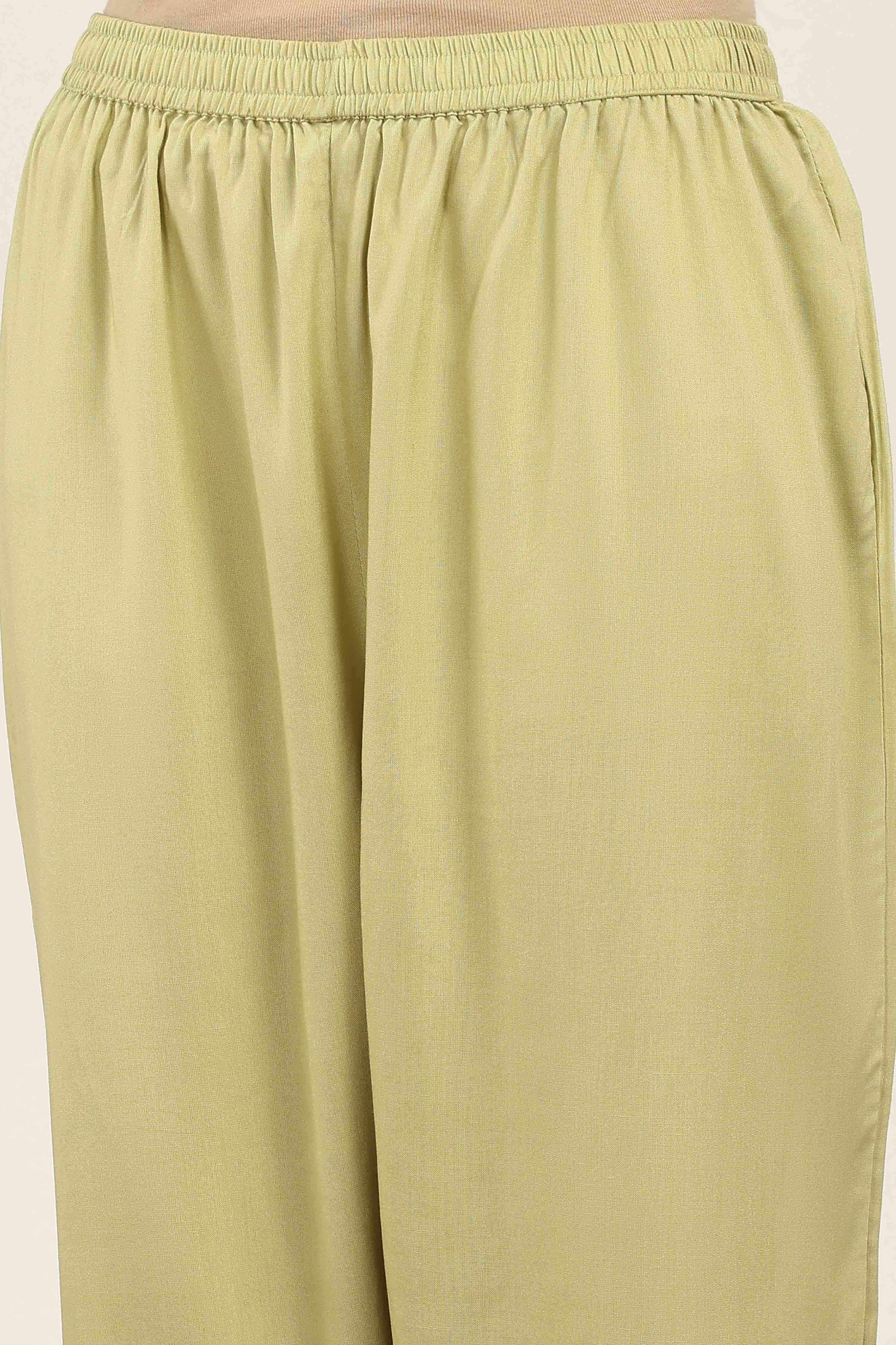 Green Cotton Straight Suit Sets image number 2