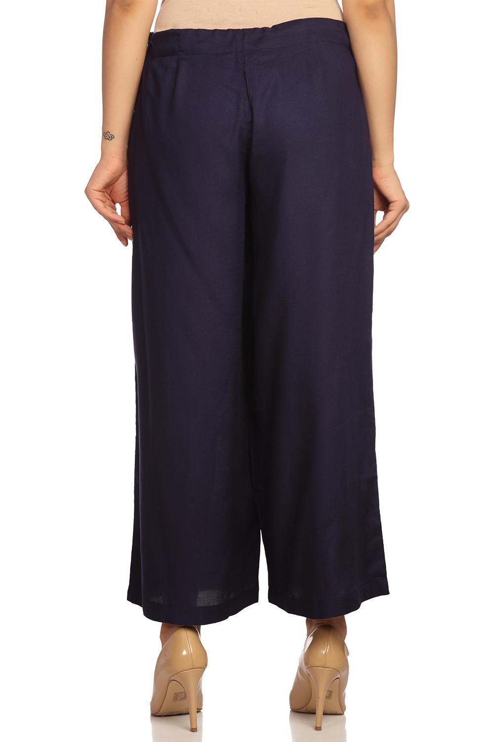 Pink Viscose Rayon Culottes image number 1