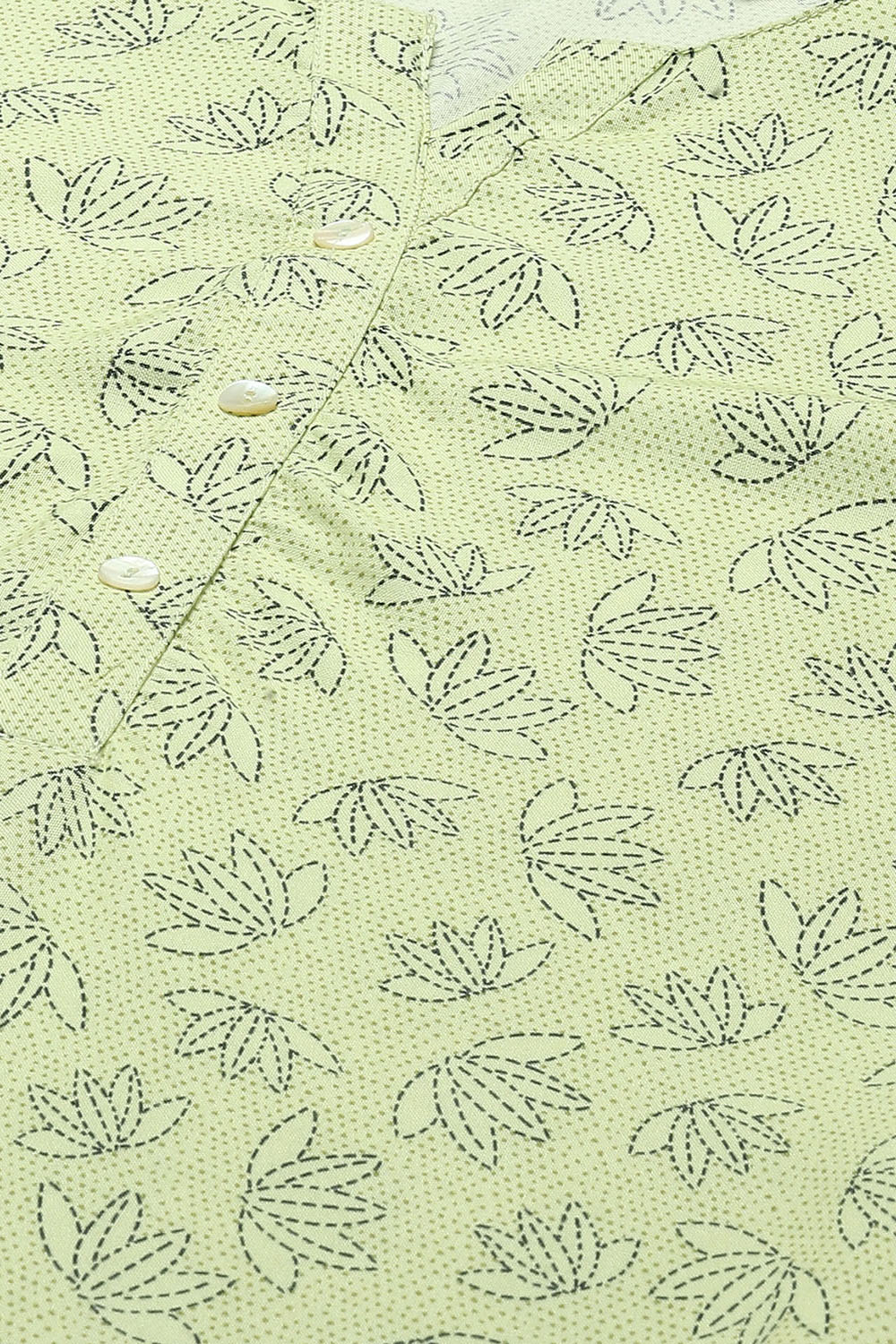 Green LIVA Straight Printed Kurta image number 1