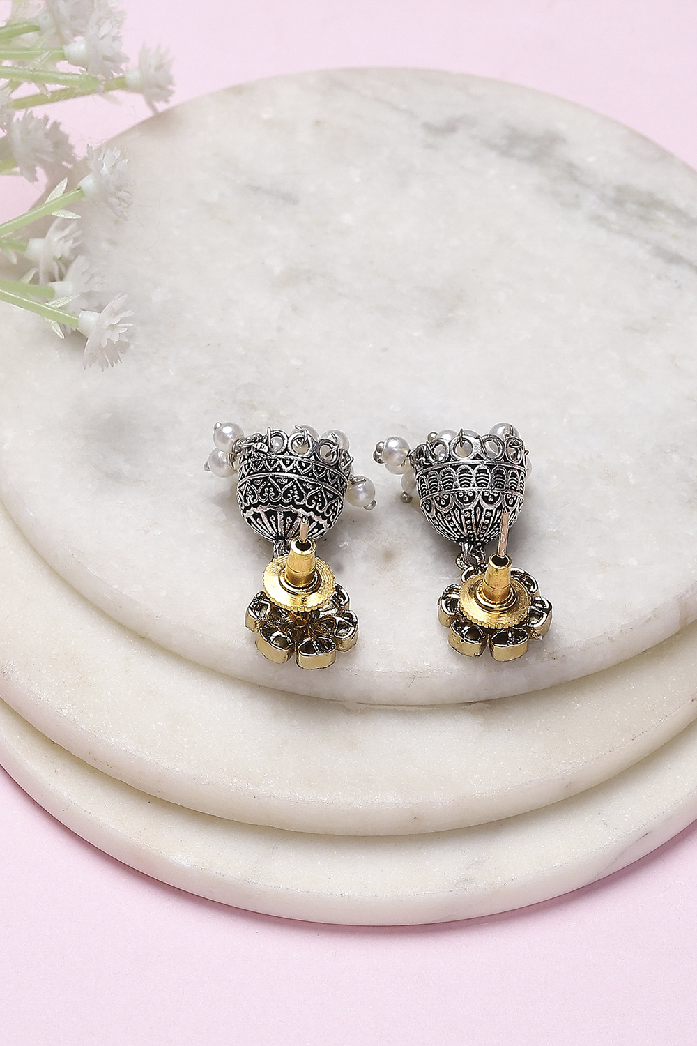 Silver Brass Jhumka image number 2