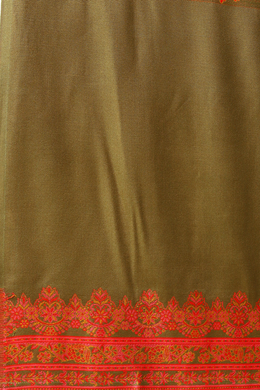 Olive Green Acrylic Straight Suit Set image number 2