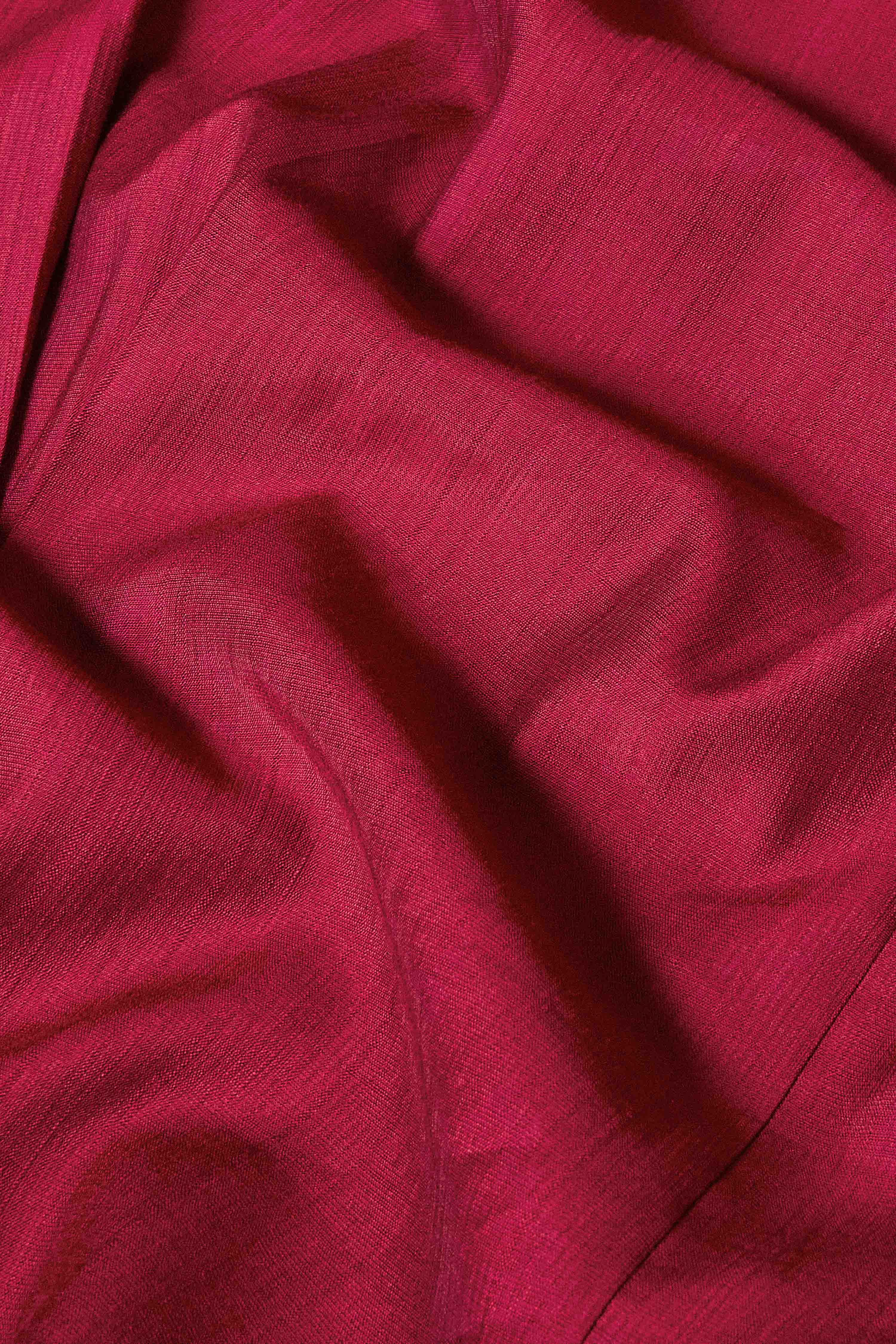 Fuschia Viscose Blend Straight Solid Kurta image number 3