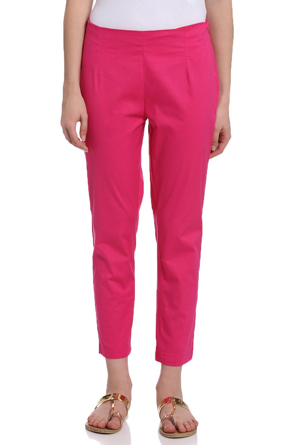 Light Pink Cotton Fusion Pants image number 0