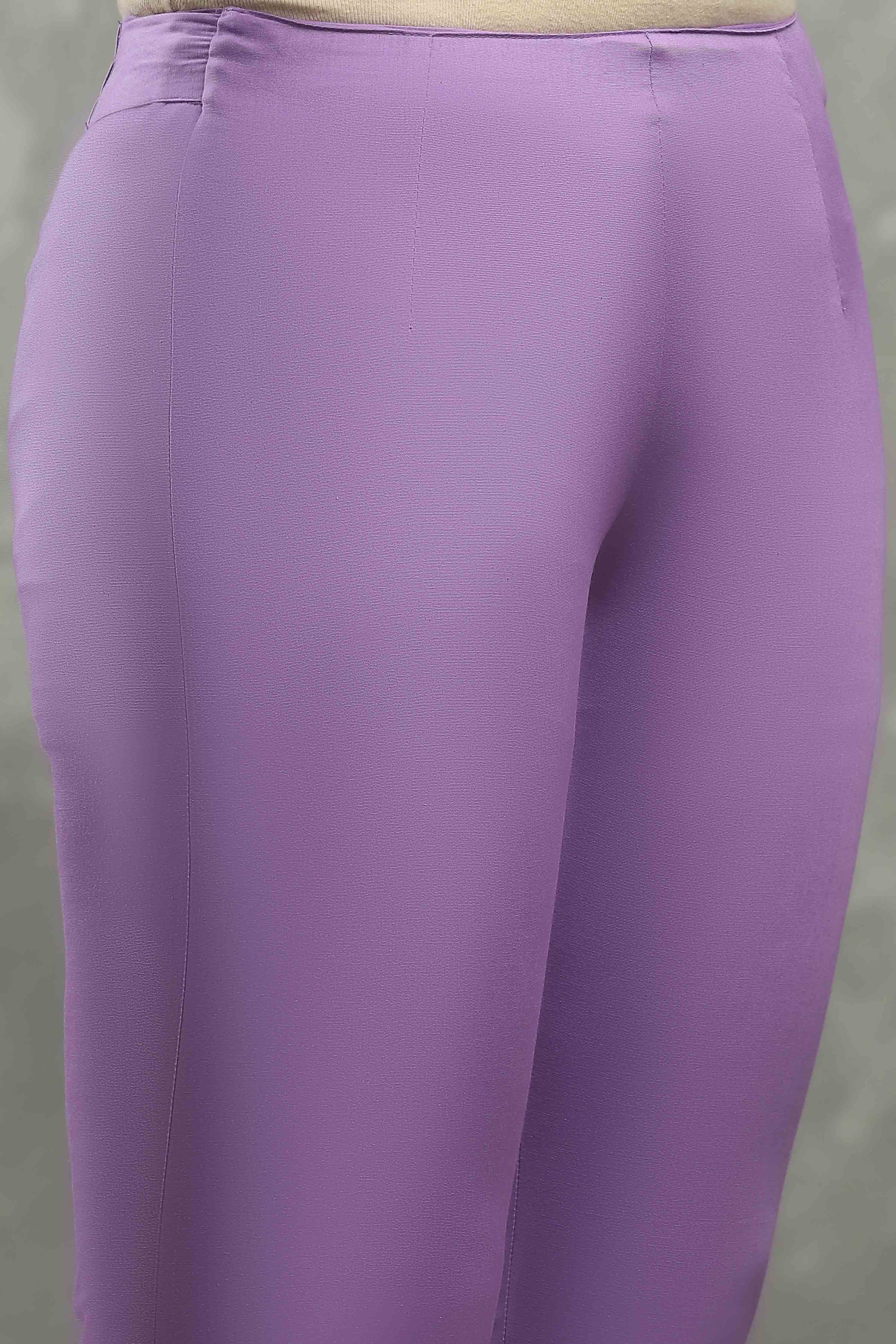 White Polyester Straight Kurta Pants Set image number 2