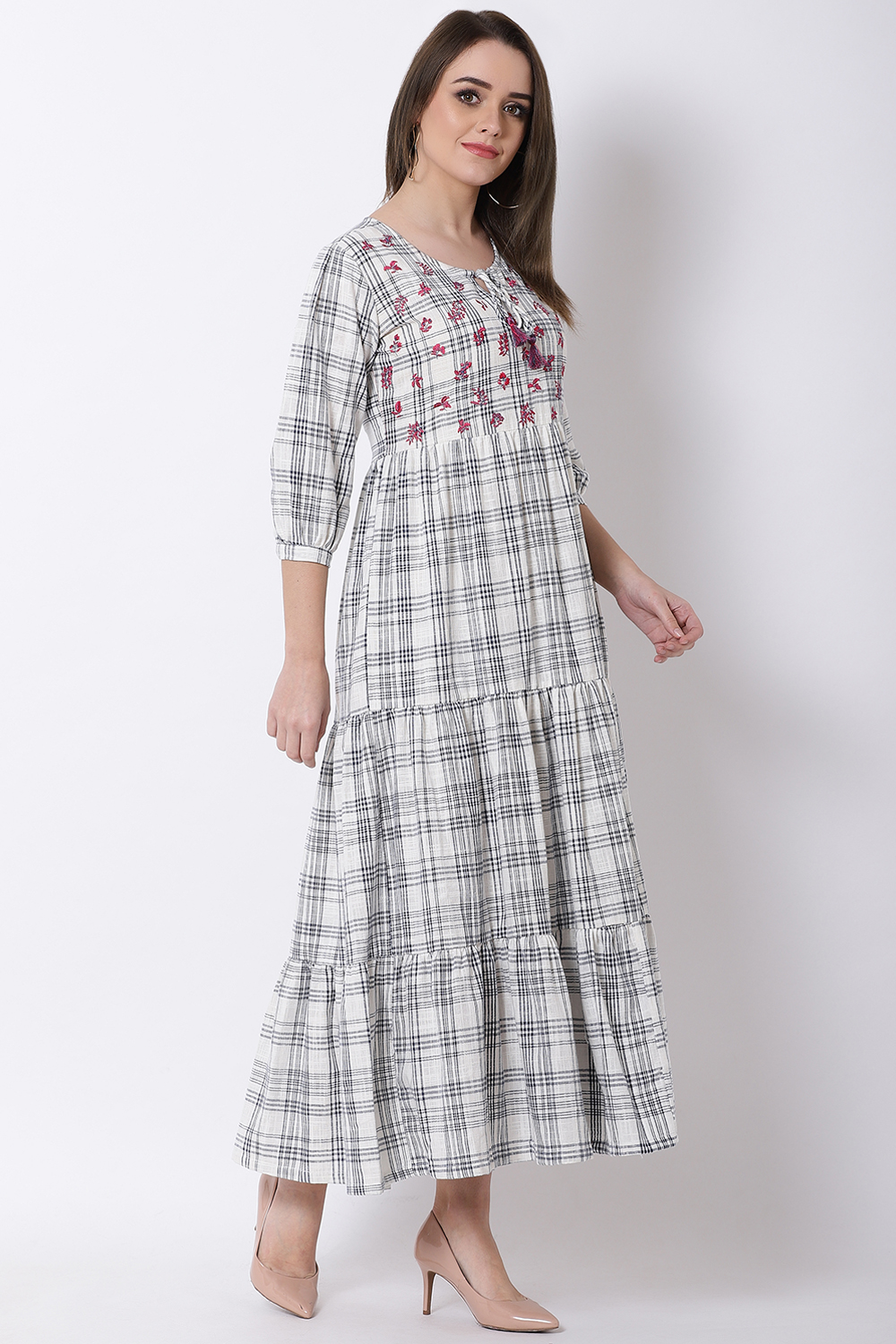 White Cotton Dress image number 3