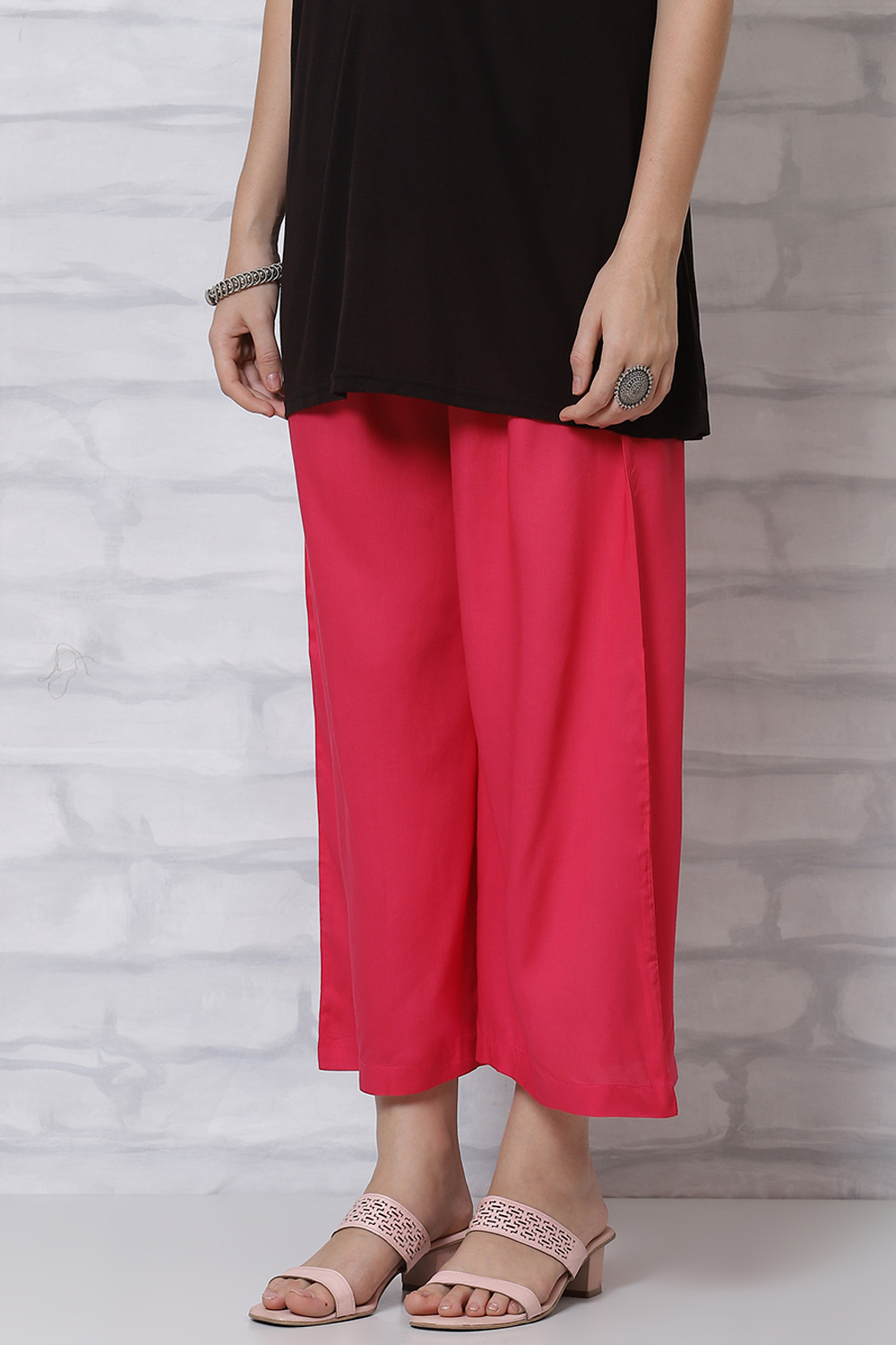 White Viscose Palazzo image number 2