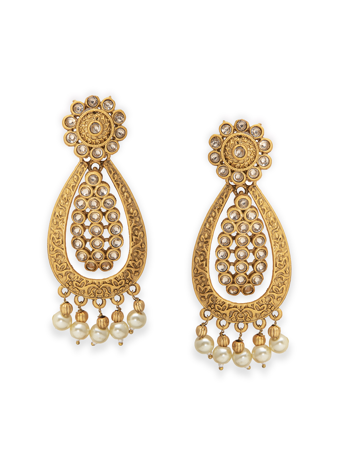 Gold Metal Brass Earring image number 0